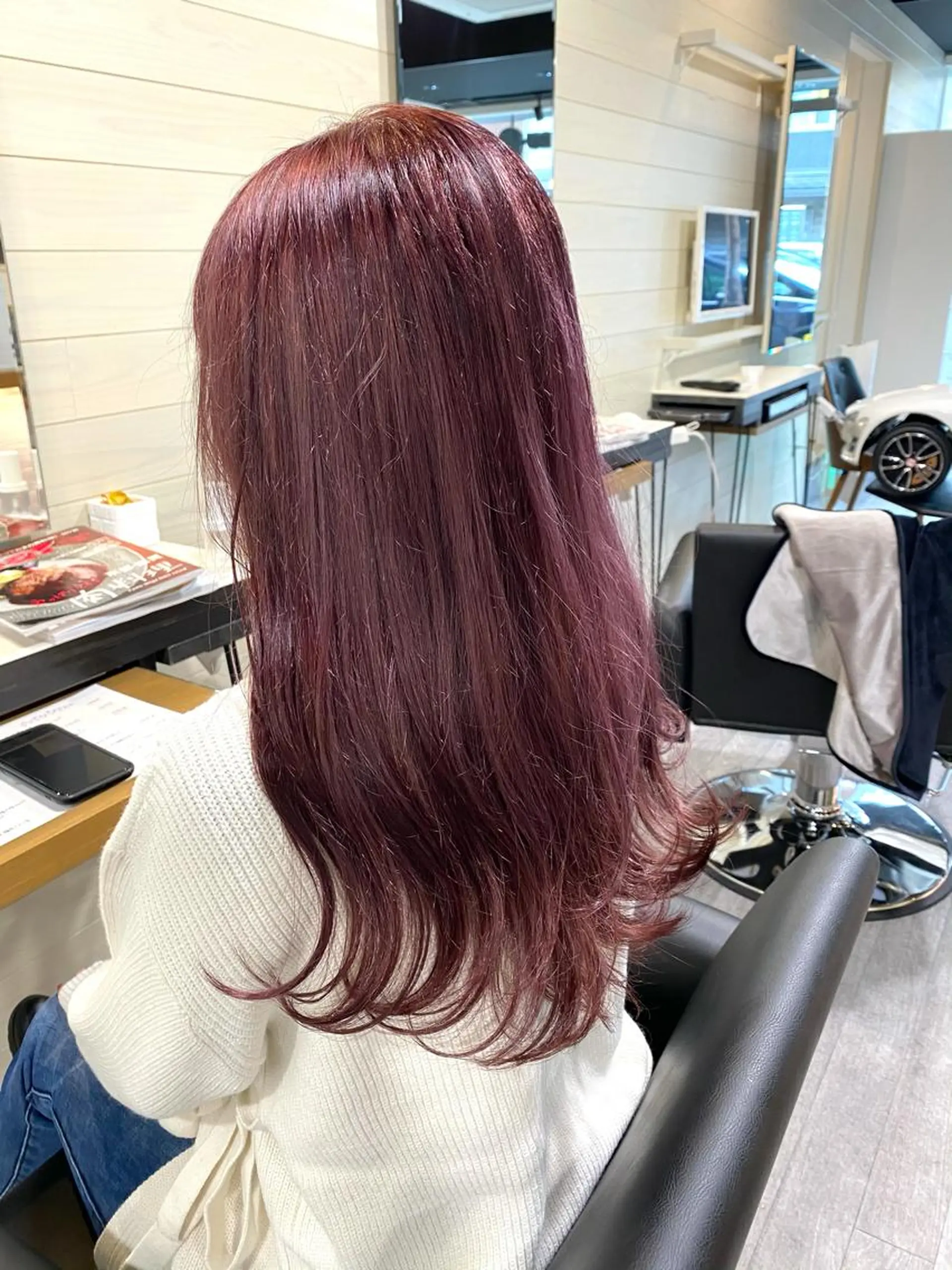 ロング カラー アディクシーカラー バレイヤージュ ブリーチ ケアブリーチ デザインカラー unpeu hair  二条所属・先着1名様限定 カット無料のヘアスタイル