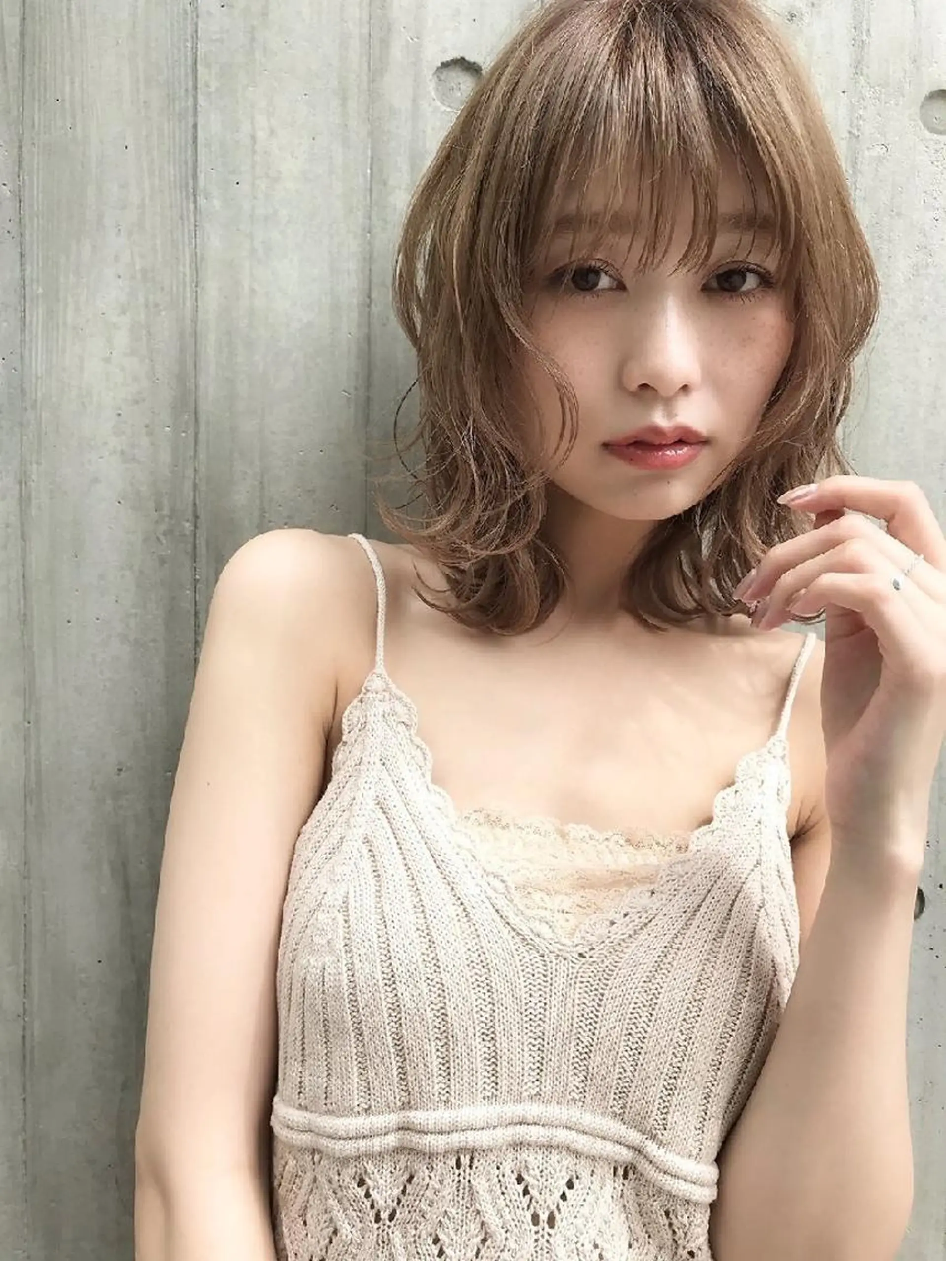 ミディアム カラー パーマ ミディアムパーマ ベージュカラー ショート、ボブの達人 東康介✨のヘアスタイル