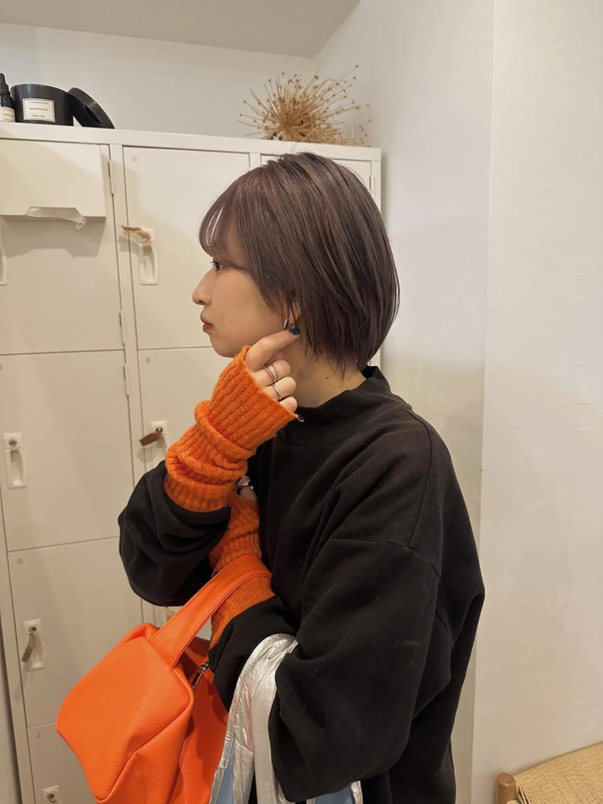 ショート ヘアカラー 梅田／ベージュ レイヤー／ヌマタのヘアスタイル