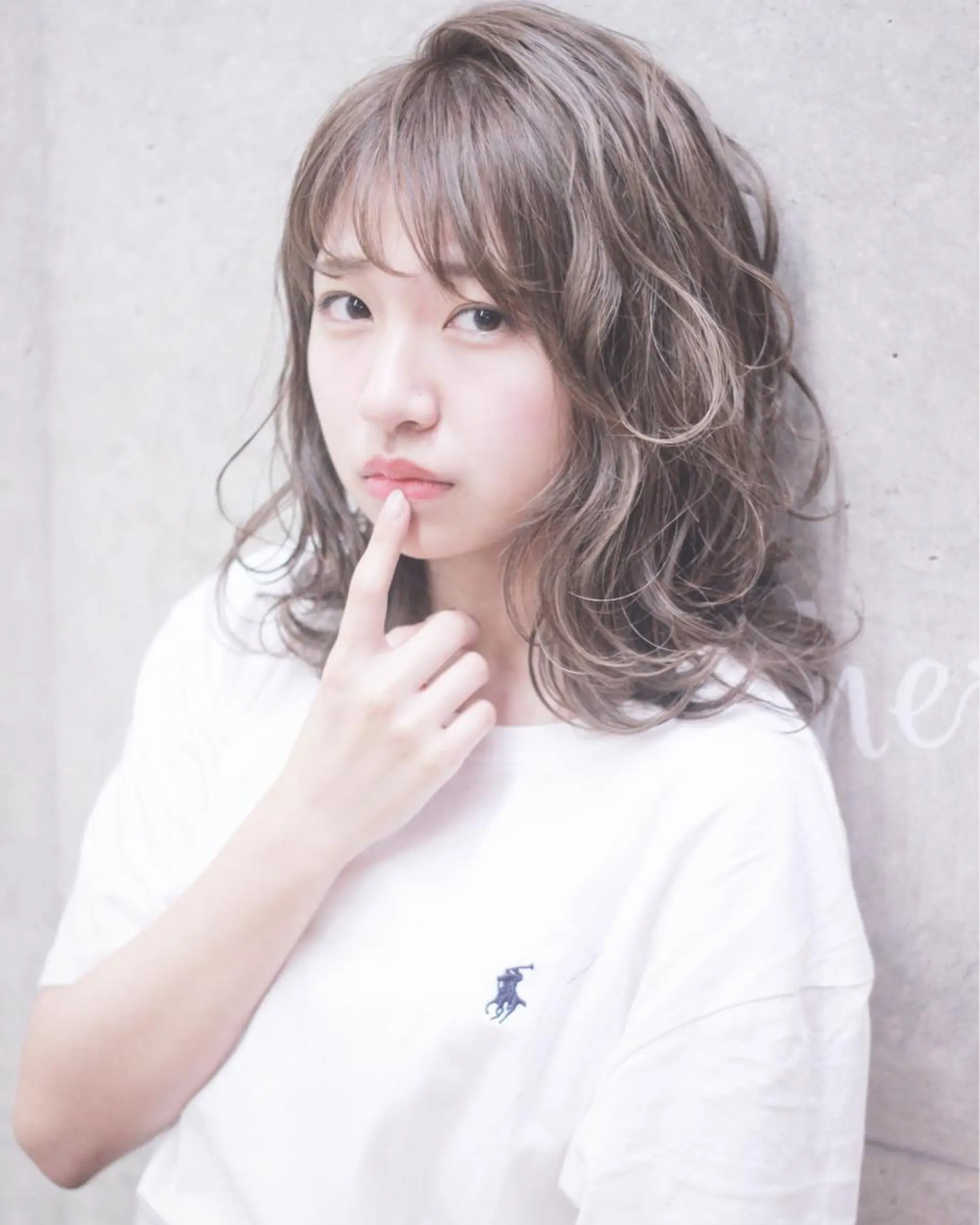 ミディアム カラー 外国人風カラー cachecache所属・及川 光のヘアスタイル