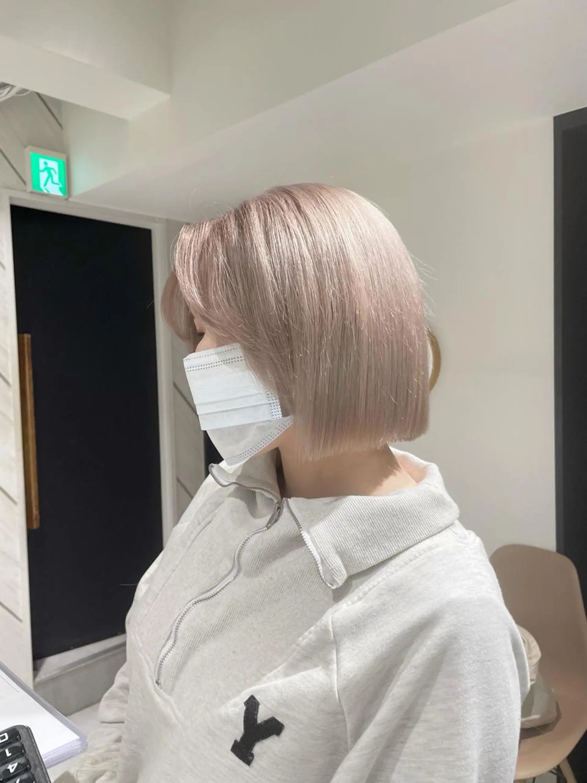 ミディアム カラー fuka/梅田/ ミルクティーベージュのヘアスタイル