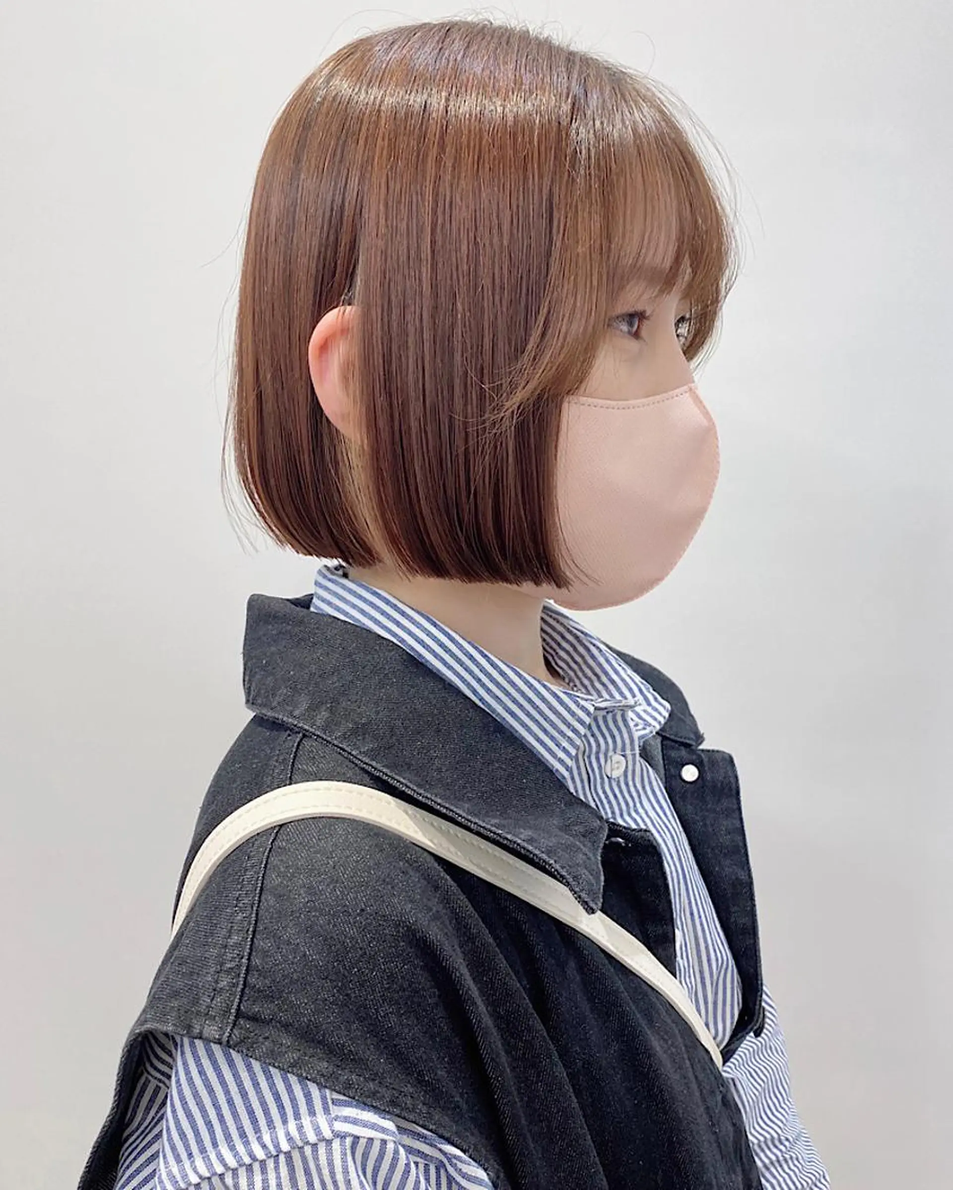 ミディアム 切りっぱなしボブ ボブ 石山 /切りっぱなしボブのヘアスタイル