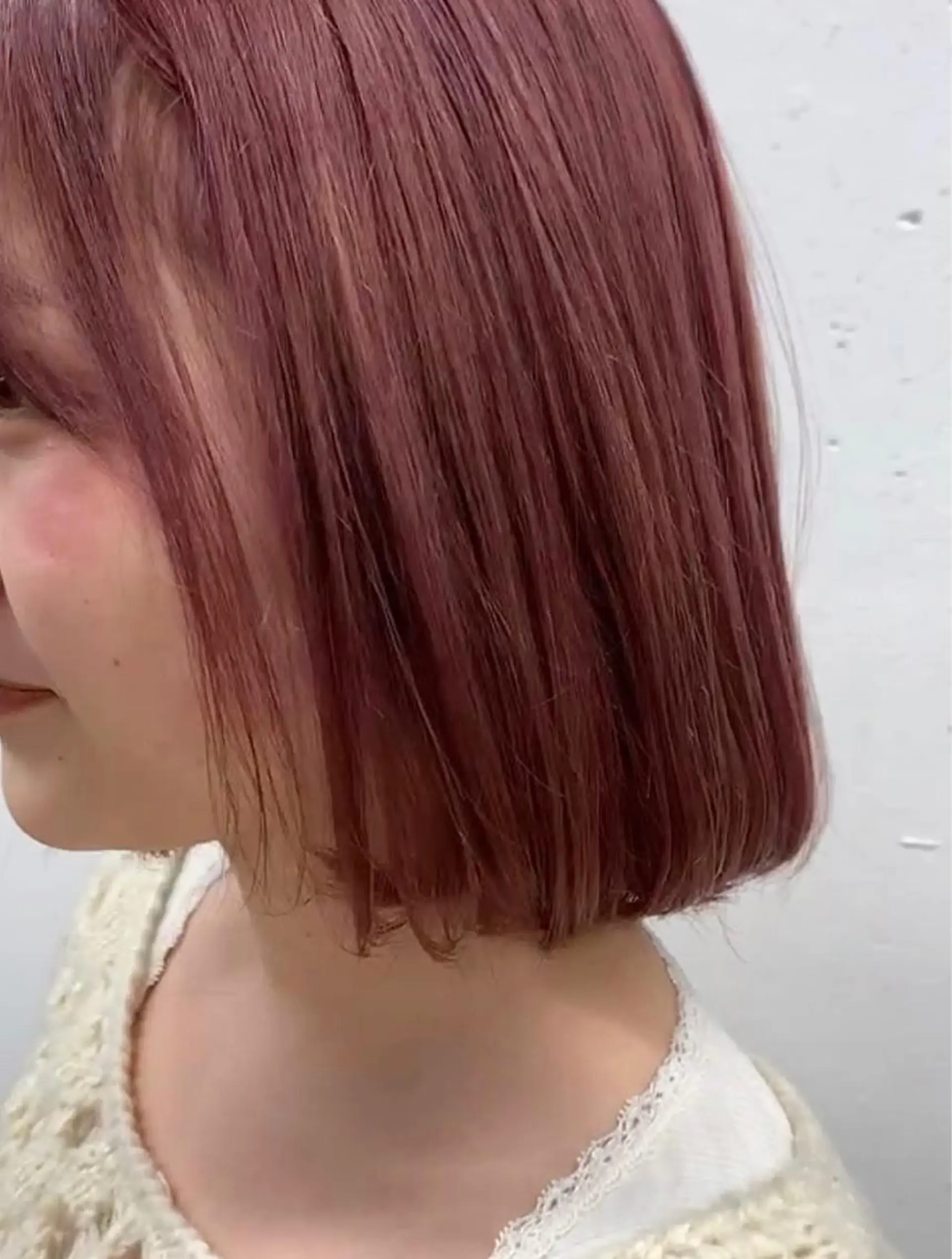 ショート カラー ピンクカラー ヘアカラー うえの ももねのヘアスタイル