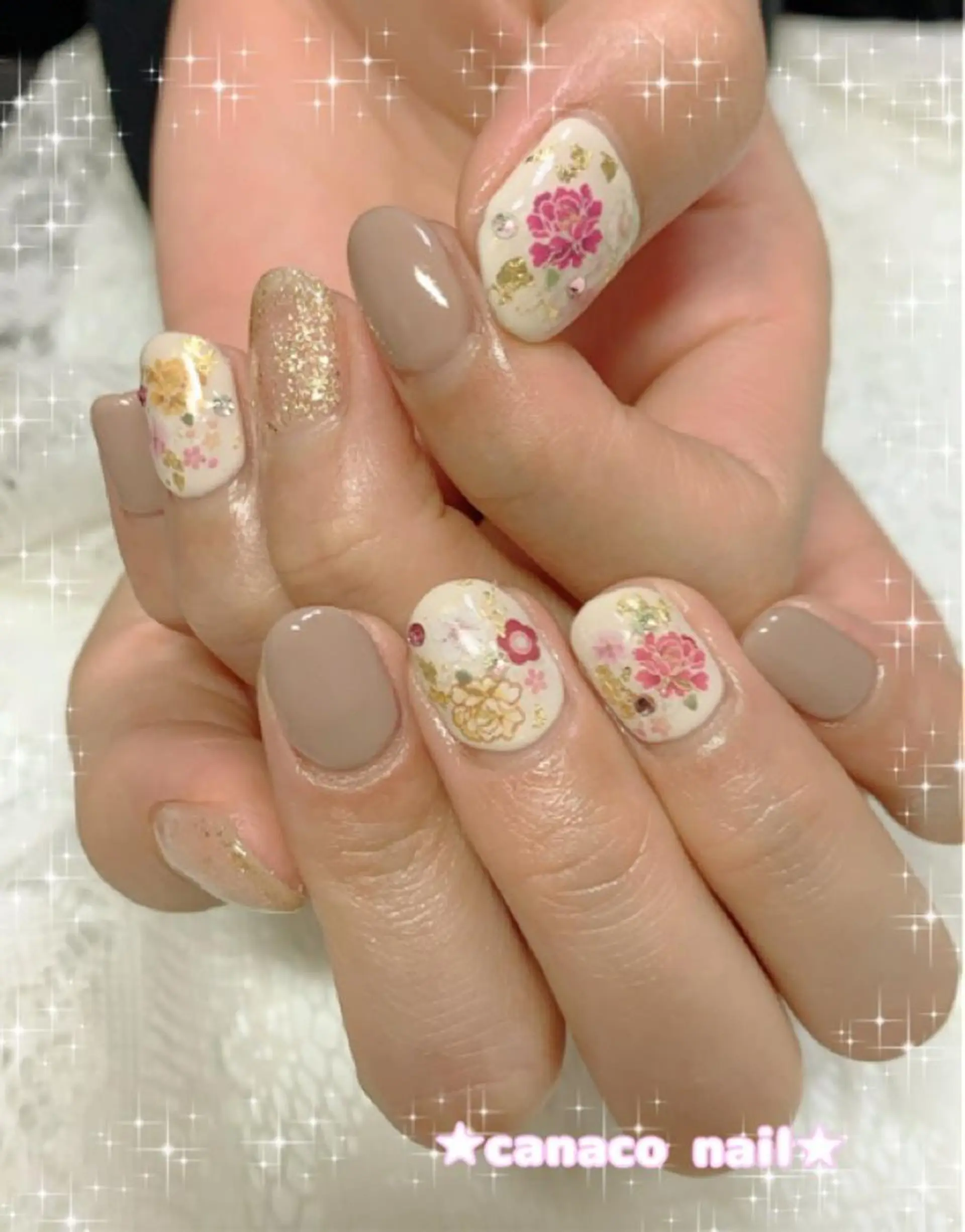 ネイル 成人式 ハンドネイル ハンドケア Felice所属・ベテランネイル cnc  nailのネイルデザイン
