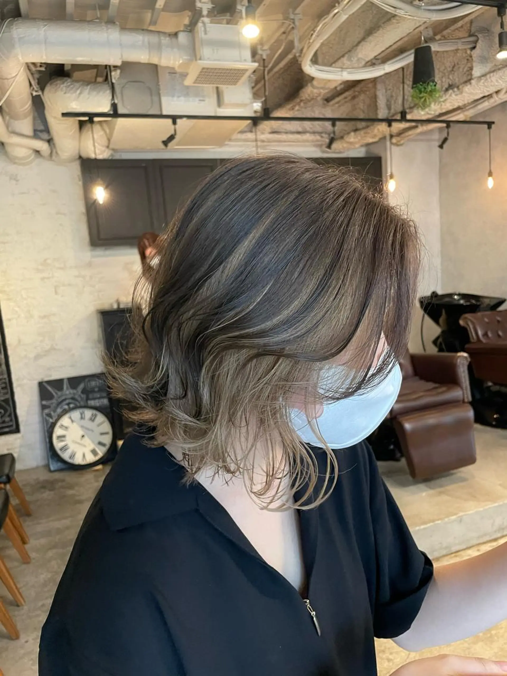 ミディアム 顔まわりレイヤー 韓国風ヘア レイヤーカット ローレイヤー 縮毛矯正 カット ヘアカラー トリートメント Masena所属・【必ず似合わせます】 川口航平のヘアスタイル