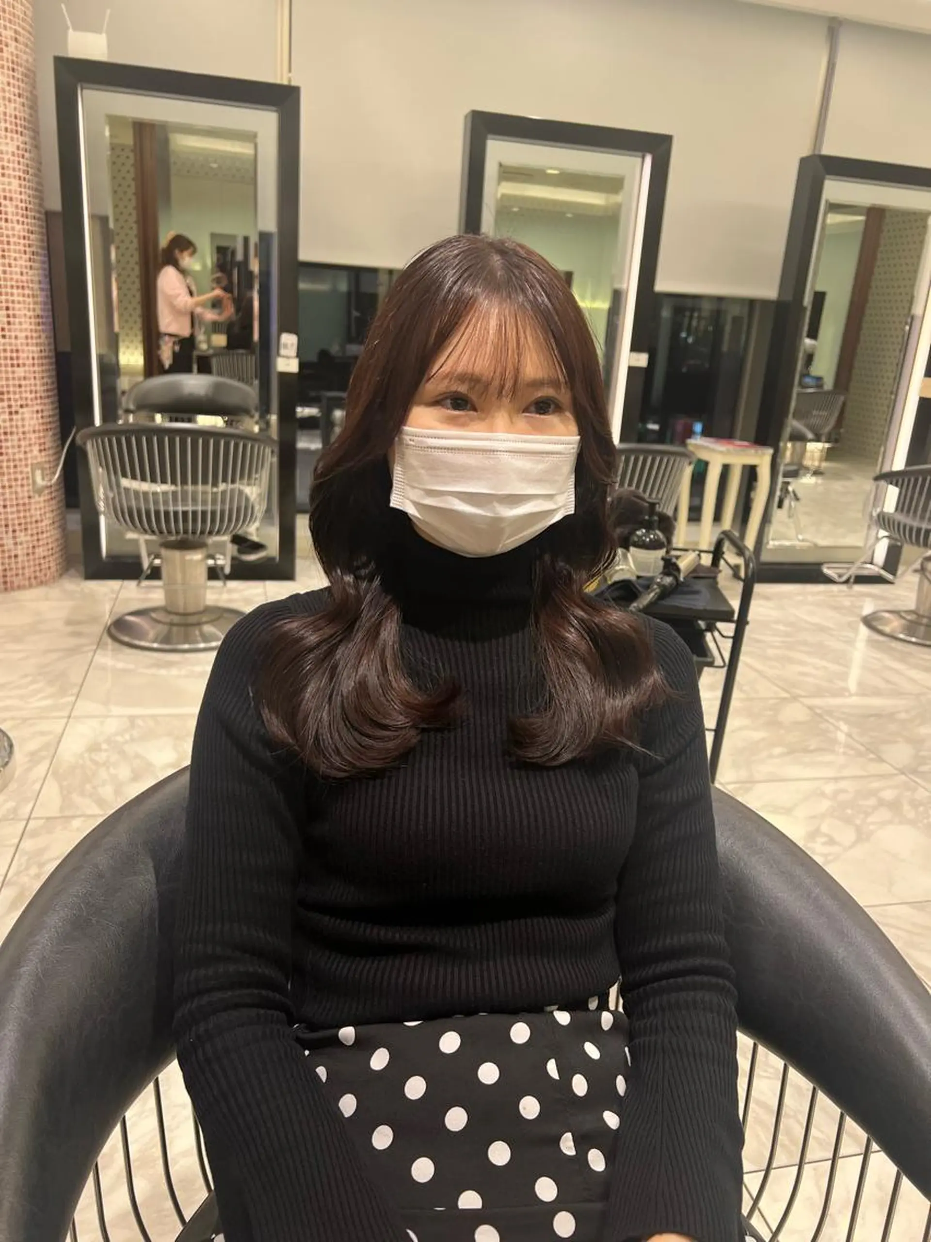 セミロング カラー くびれヘア トリートメント トリートメント 顔周り/透明感 🤍銀座RINOSEのヘアスタイル