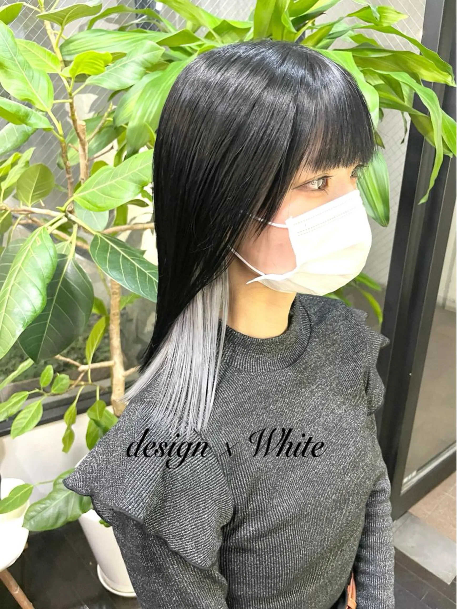 ミディアム ヘアカラー 有人/バレイヤージュ /シャドールーツのヘアスタイル