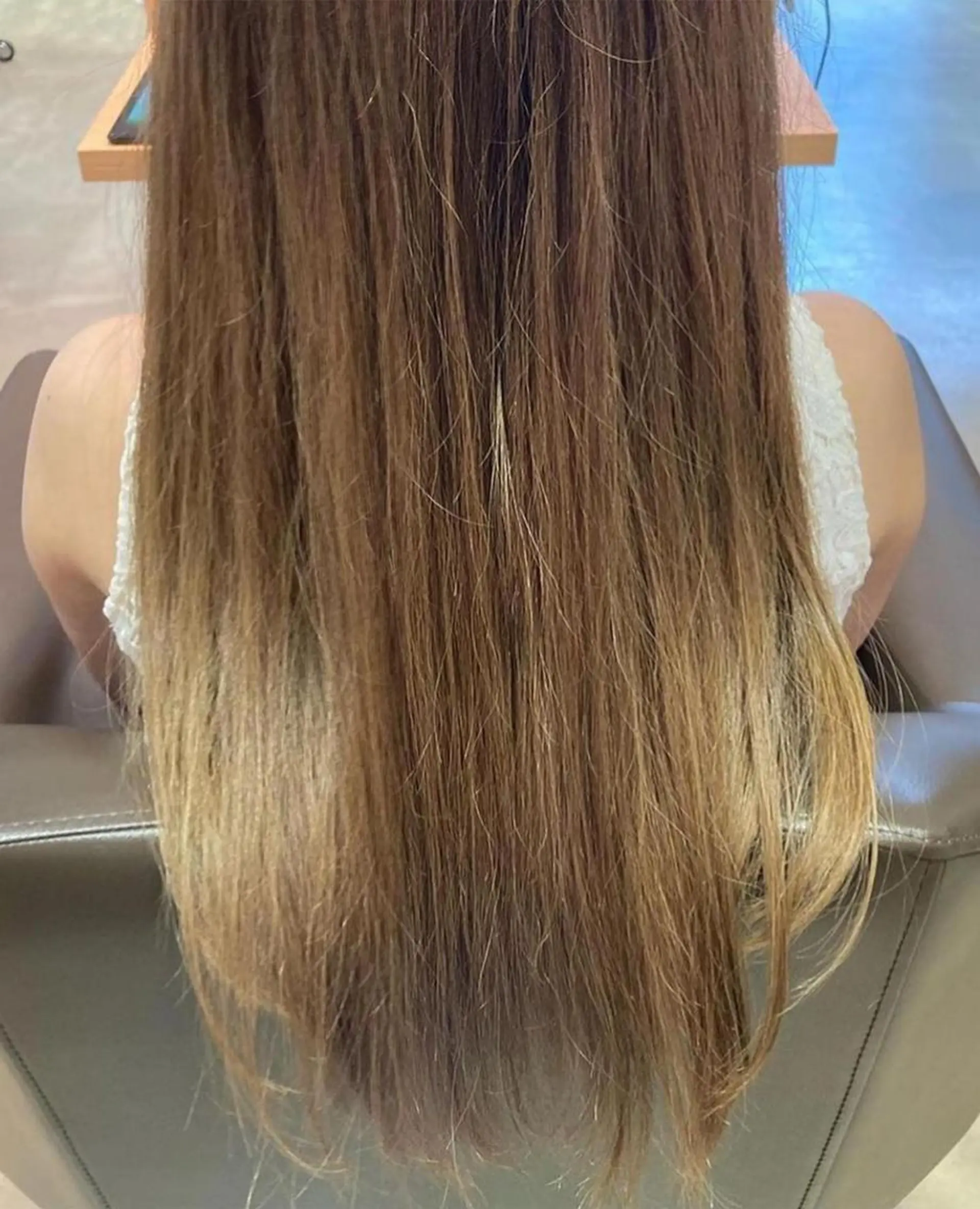 ミディアム カラー ヘアアレンジ ベージュカラー グラデーションカラー ハイライトカラー 韓国風カラー ミルクティーベージュ 韓国/髪質改善💘 櫻井かれんのヘアスタイル