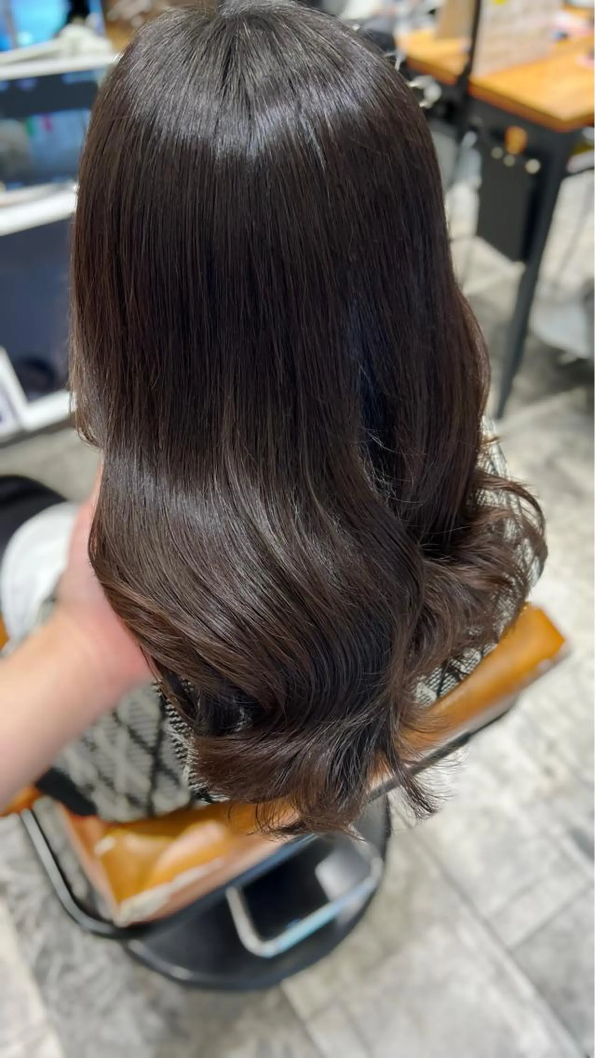 セミロング 髪質改善 韓国風ヘア 縮毛矯正 トリートメント 酸熱トリートメント 美髪ヘッドスパ🫧 西山紗奈江💆‍♀️のヘアスタイル