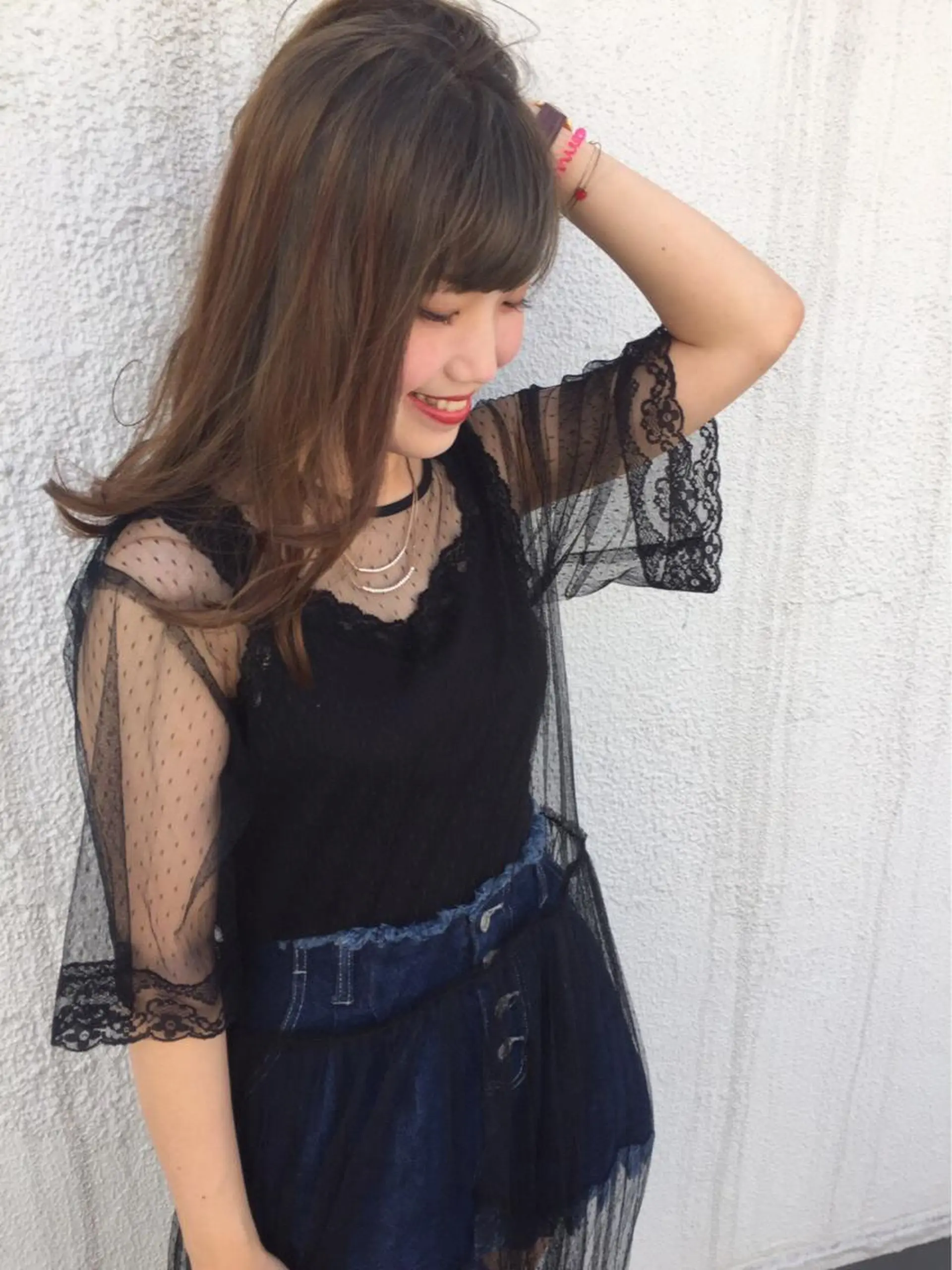 セミロング カラー ヘアアレンジ アッシュ ミント Hair＆ＭakeEPIC所属・hair &make EPICRUMIのヘアスタイル