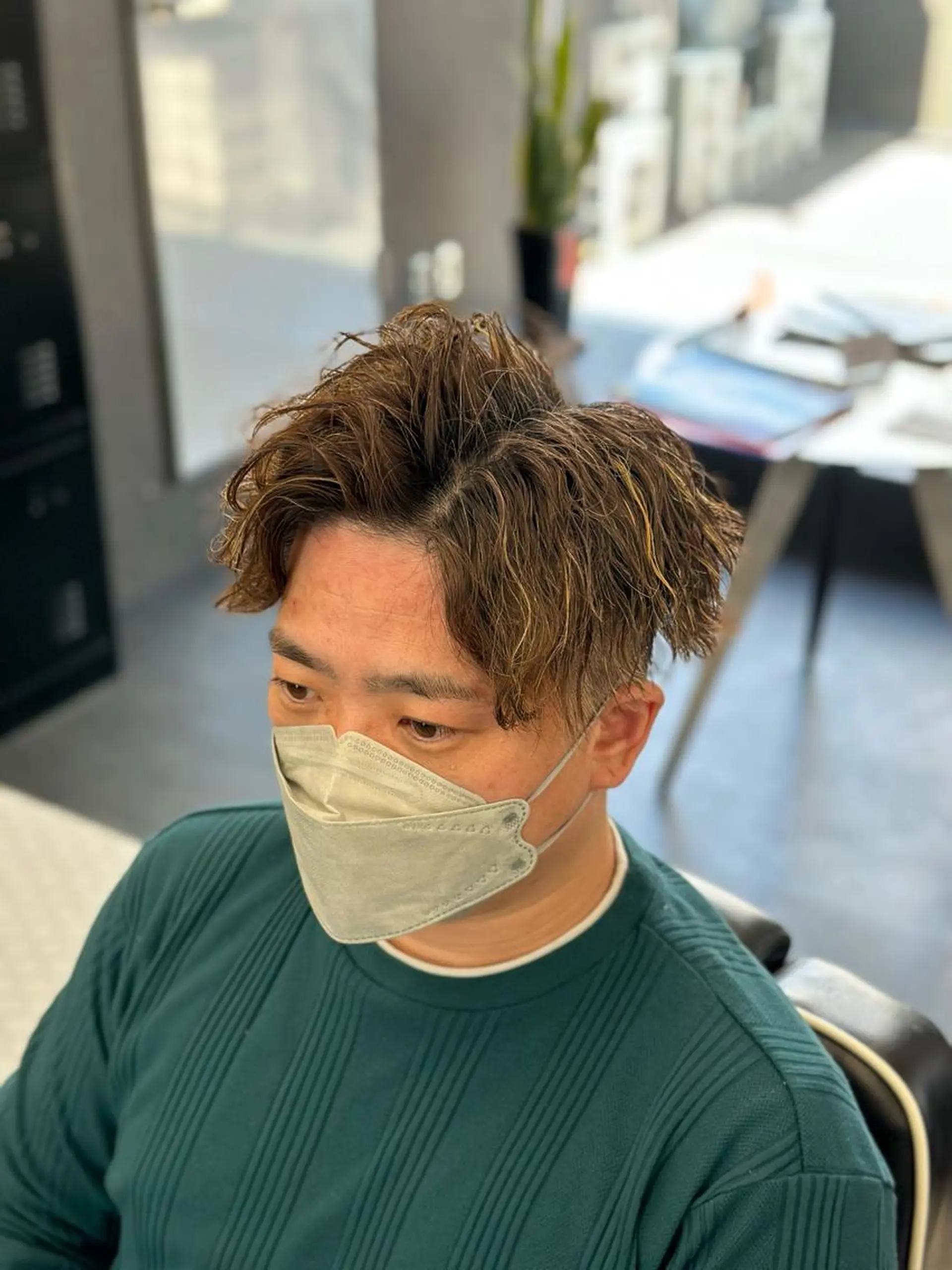 ミディアム カット ヘアカラー パーマ 大塚 大飛のヘアスタイル