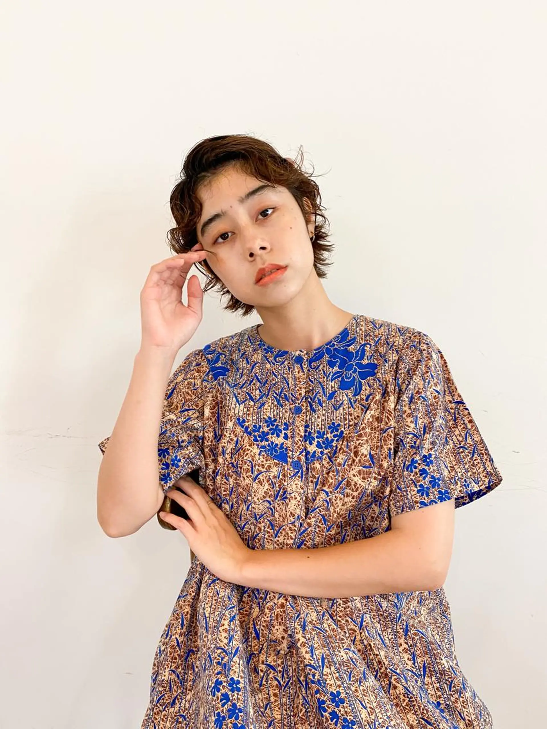 ショート カラー パーマ ヘアアレンジ メンズ キッズ ネイル マツエク・マツパ メンズパーマ メンズウルフカット ウルフカット パーマスタイル🔅 sayacaのヘアスタイル