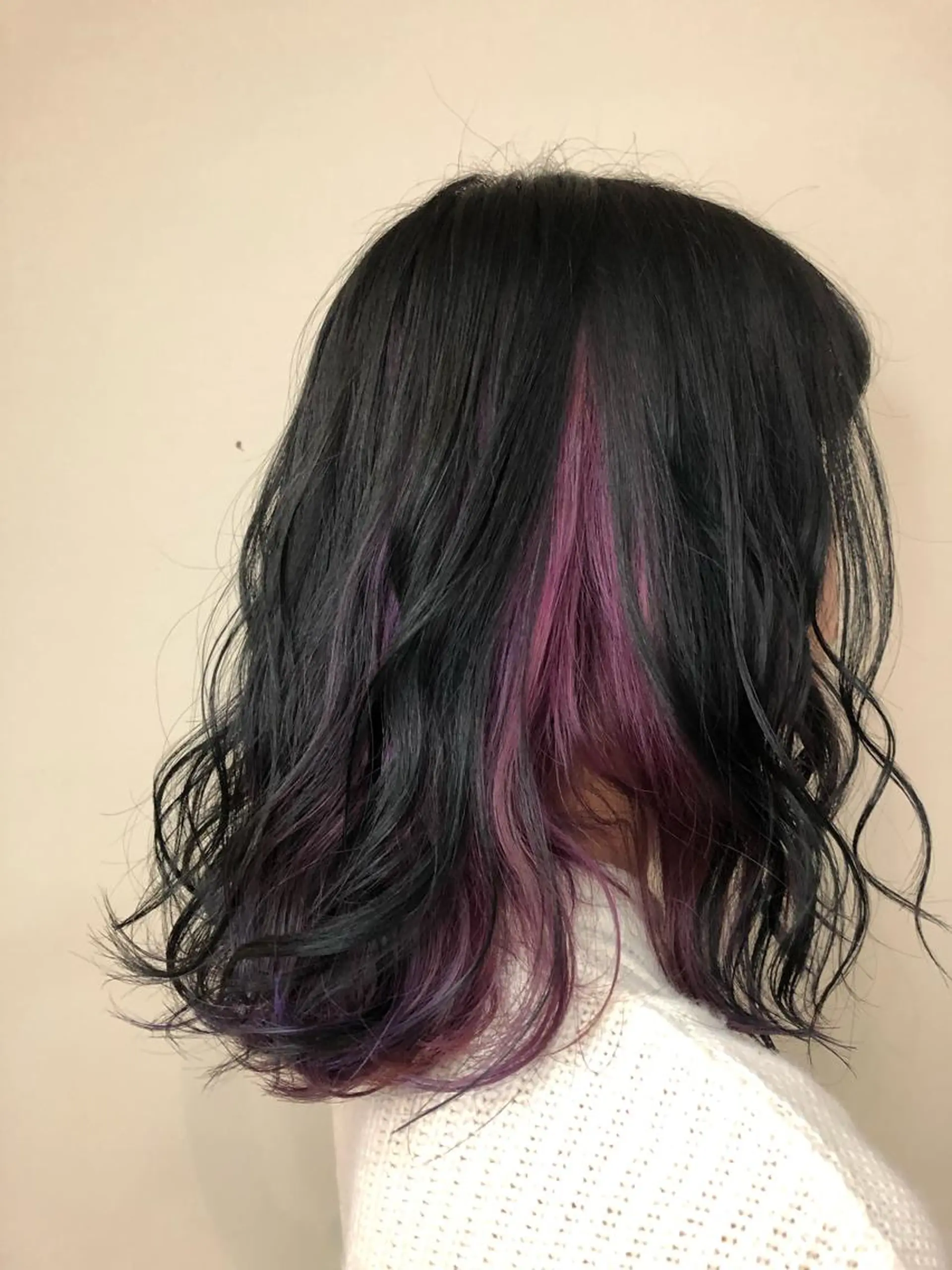 ミディアム パープルカラー ヘアカラー ゆぴ☾‪/推しカラー /ハイトーンのヘアスタイル