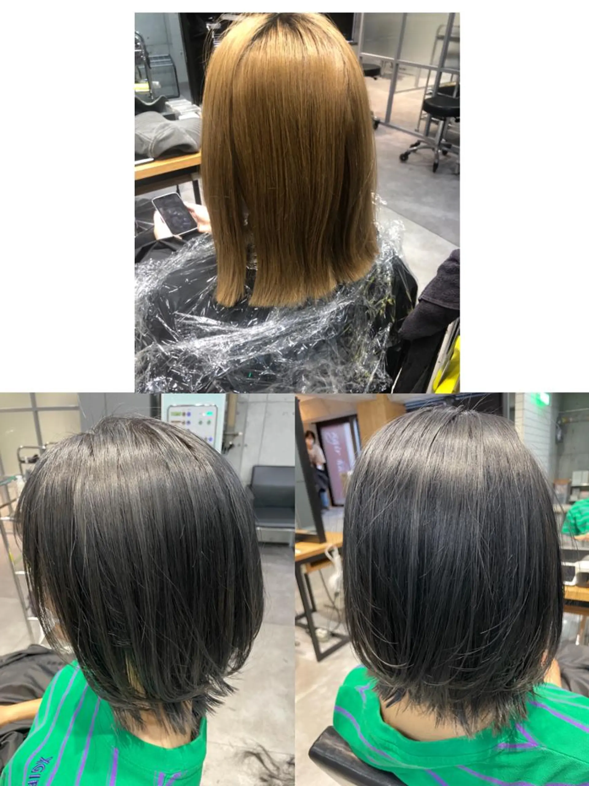 ミディアム パープルカラー ボブ 💫newi💫村上 孝一のヘアスタイル