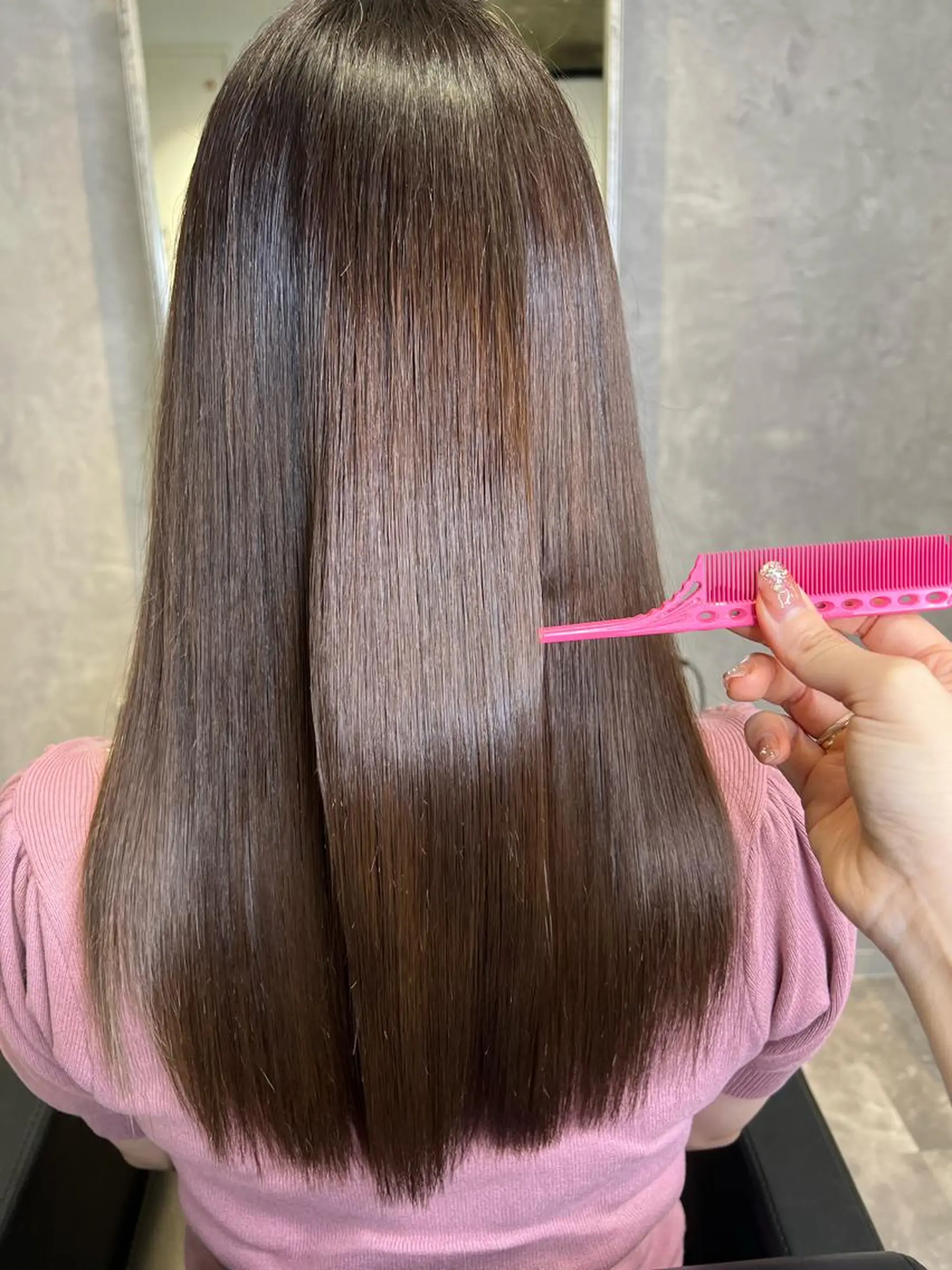 セミロング カラー mimiiy梅田 中崎町ハイトーンのヘアスタイル