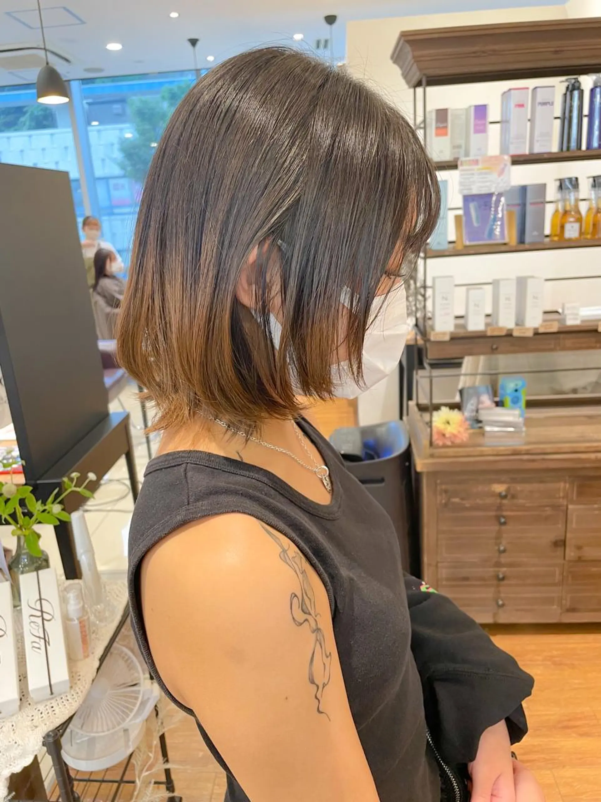 ミディアム ウルフカット カット 髪質改善/ブリーチ 田代 龍我のヘアスタイル