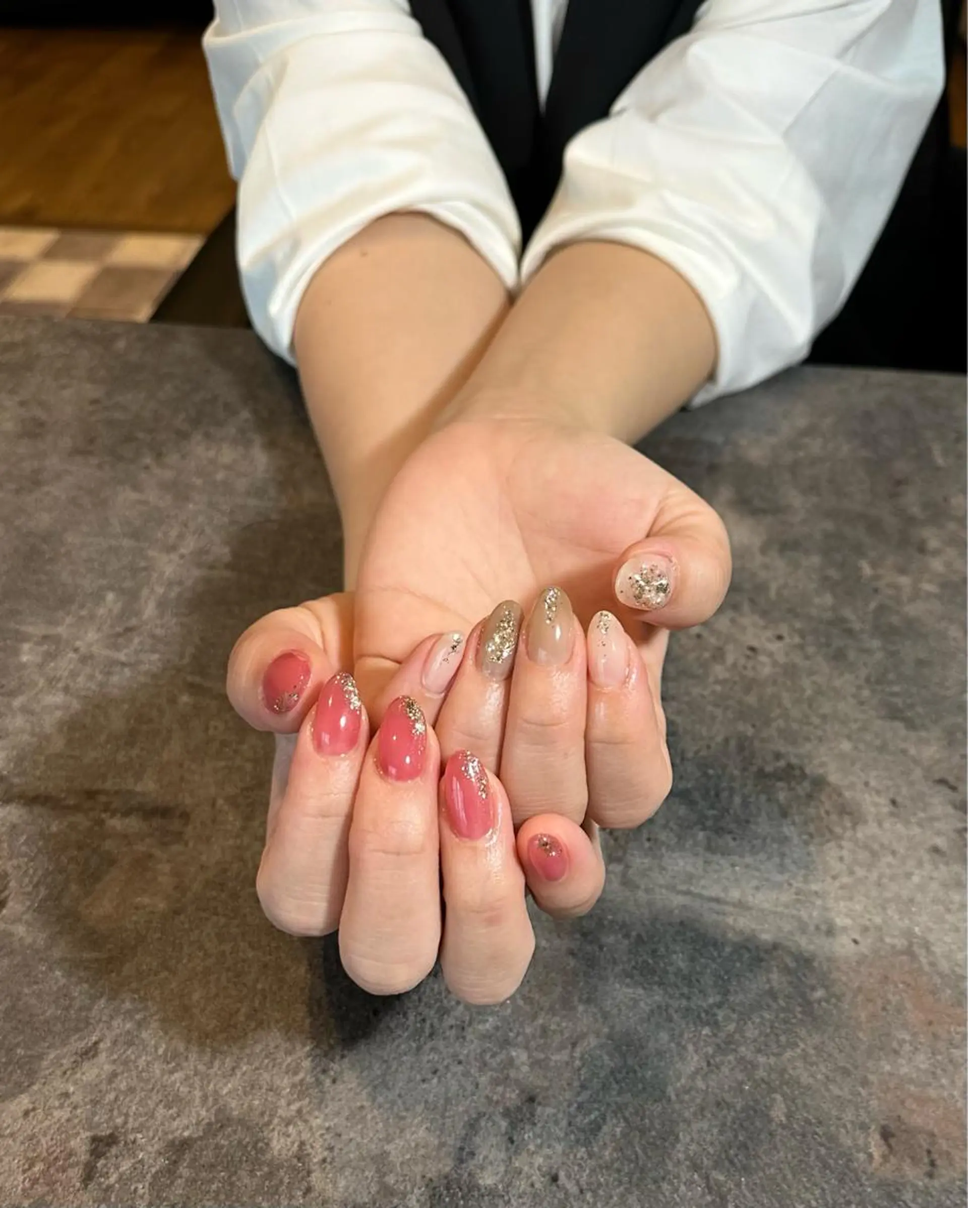 ネイル フラワーネイル ジェルネイル 大理石ネイル(マーブル) ニュアンスネイル シンプルネイル nail salon amanoのネイルデザイン