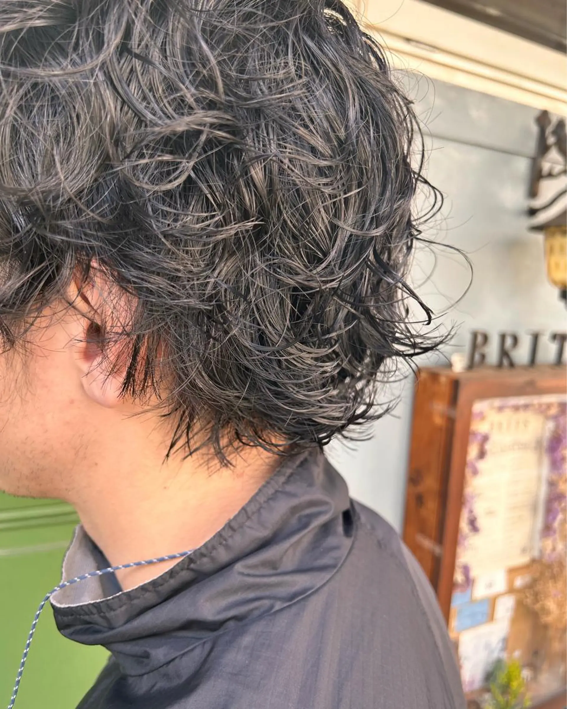 ショート パーマ メンズ カット パーマ 清水千優/パーマ/透 明感カラー/メンズのヘアスタイル