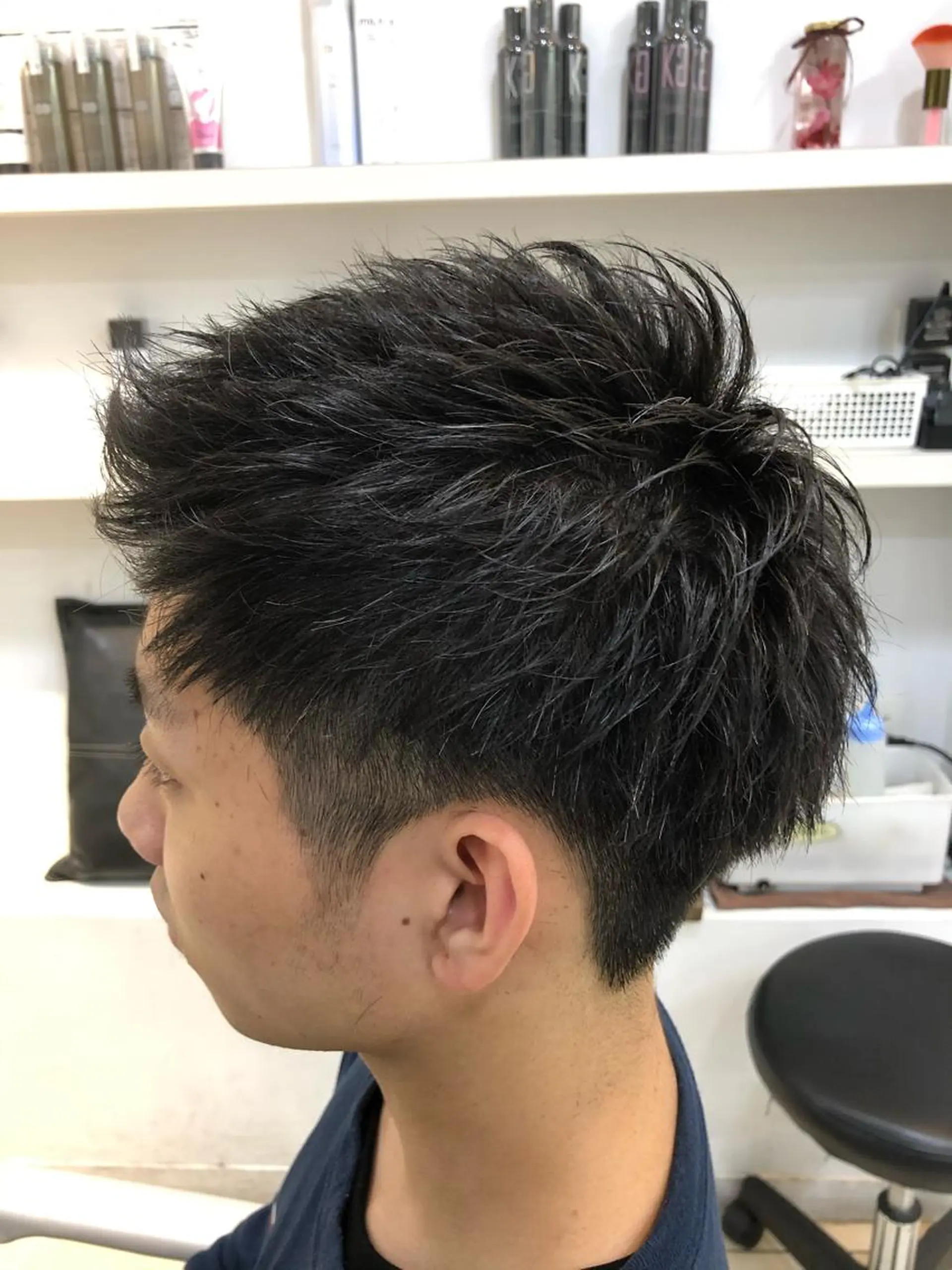 ショート メンズ 髪質改善× ハイライト溝江のヘアスタイル