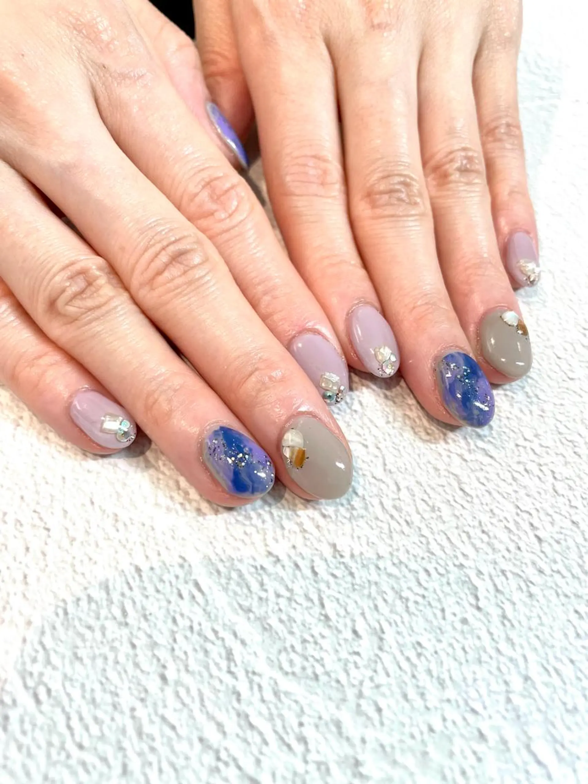 ネイル ハンドネイル BLUE   ROSE Nail所属・BELL.Salon Group Nailのネイルデザイン
