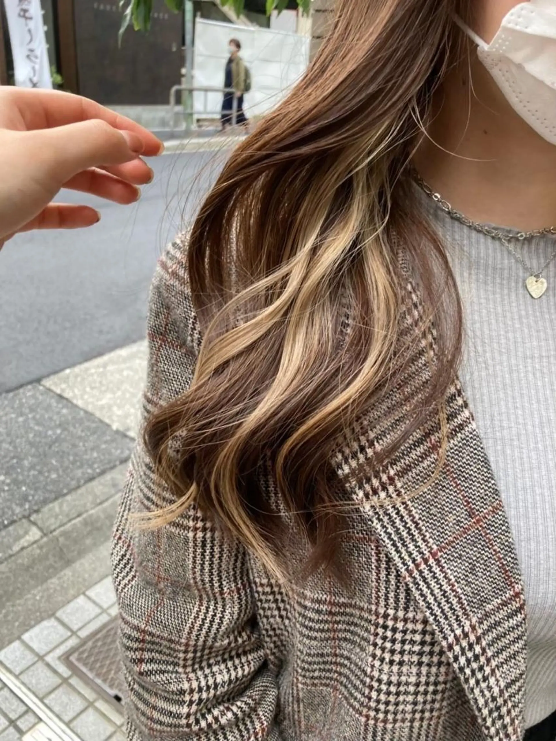 ロング カラー ヘアアレンジ ヘアカラー inq sakae所属・りん🌷︎名古屋 透明感カラー/カットのヘアスタイル