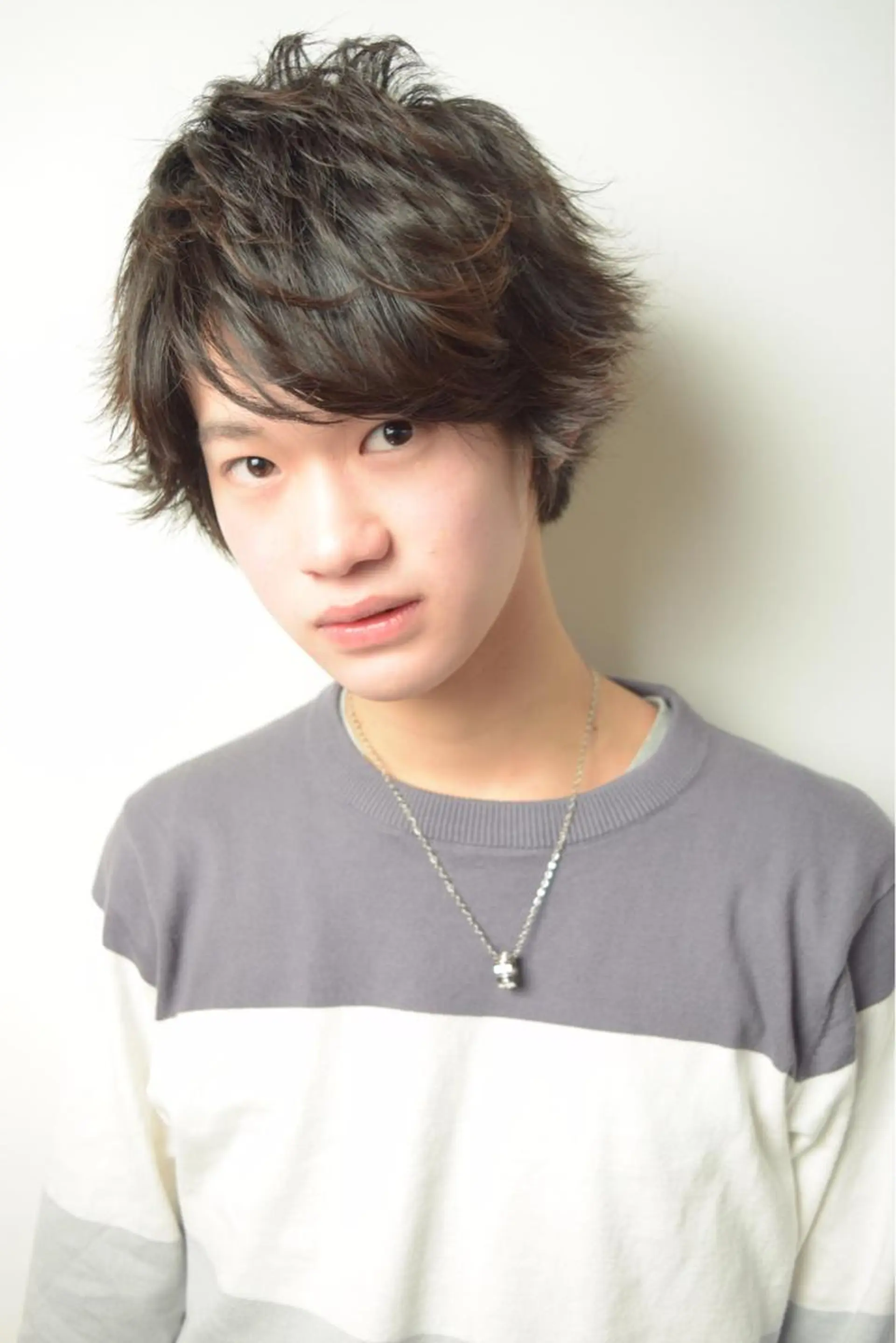 ショート ミディアム カラー パーマ メンズ 高橋 隆一のヘアスタイル