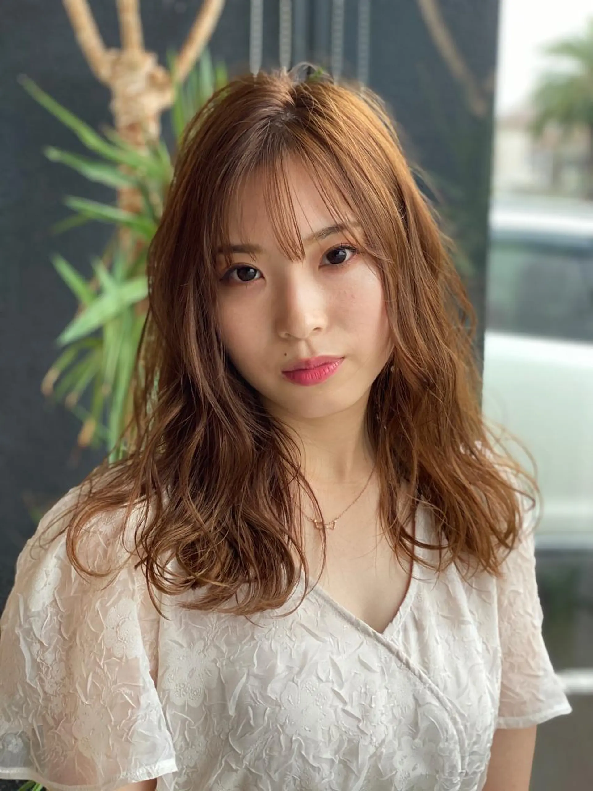 セミロング カラー ベージュカラー ブラウンカラー 悠 亜のマツエク・マツパデザイン