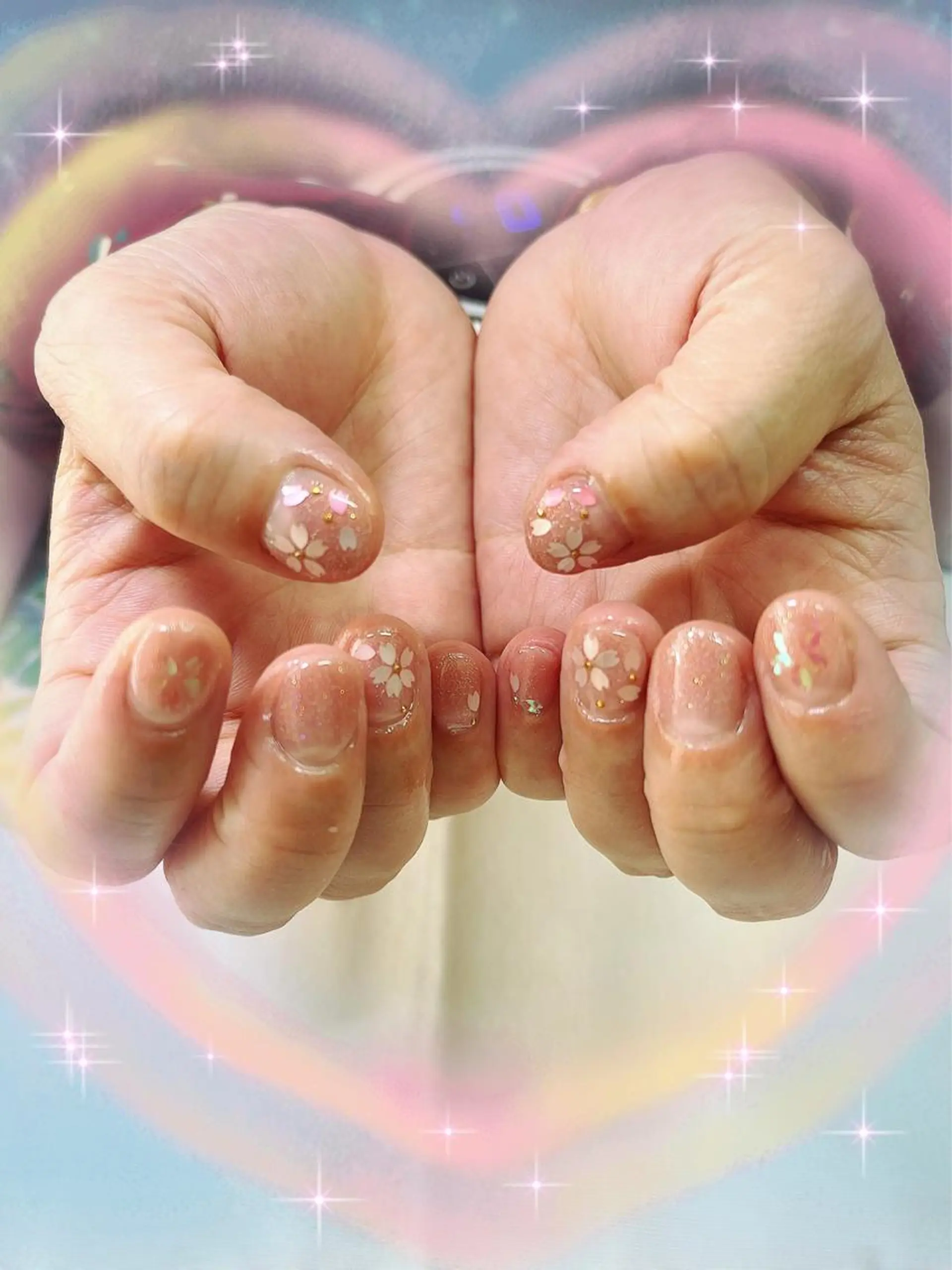 ネイル 桜ネイル ネイルサロンキュアイスト所属・キュアイスト アコパラジェル調布のネイルデザイン