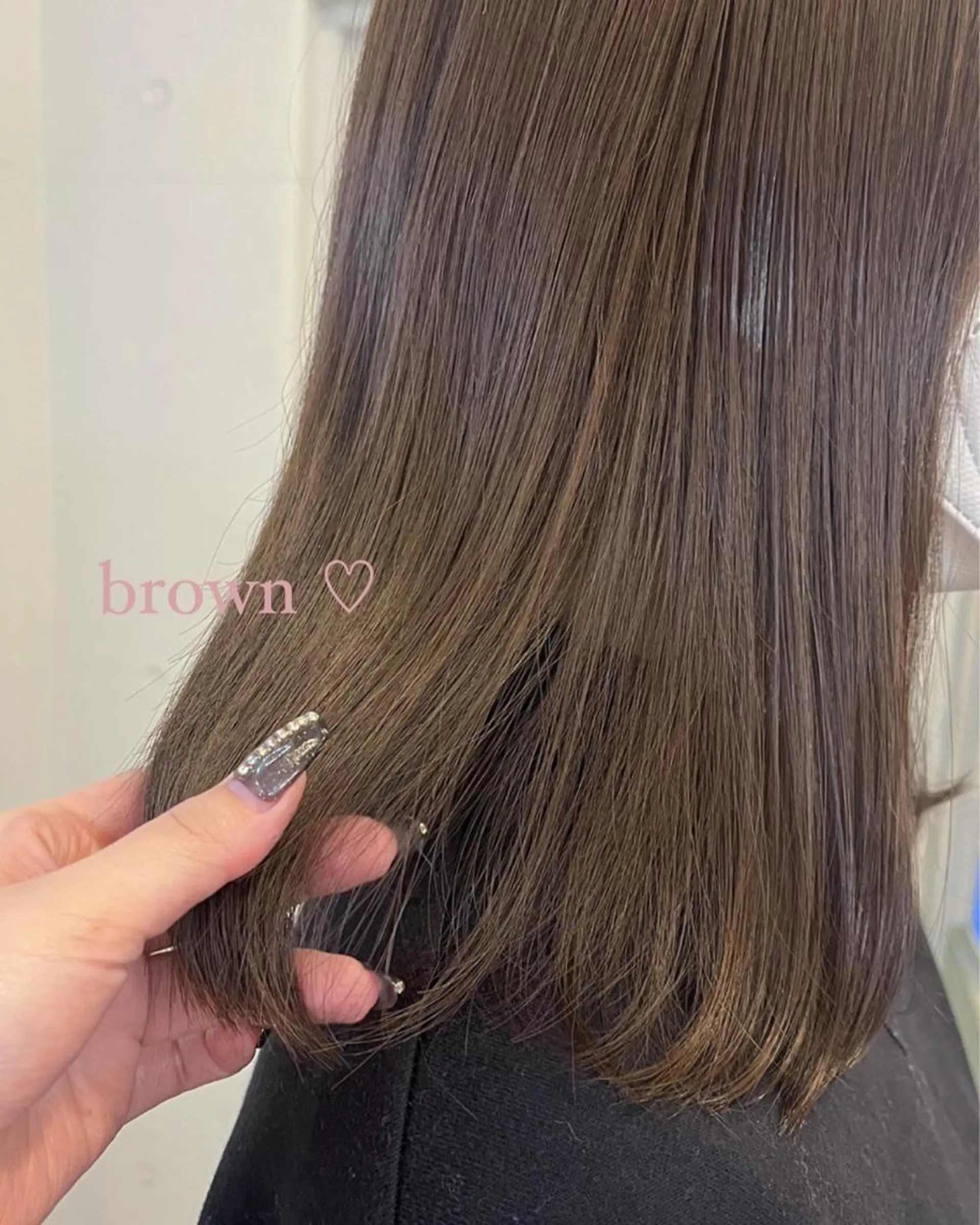 ミディアム カラー カット ヘアカラー トリートメント mizuho🐈‍⬛ 艶髪￤ダークトーンのヘアスタイル