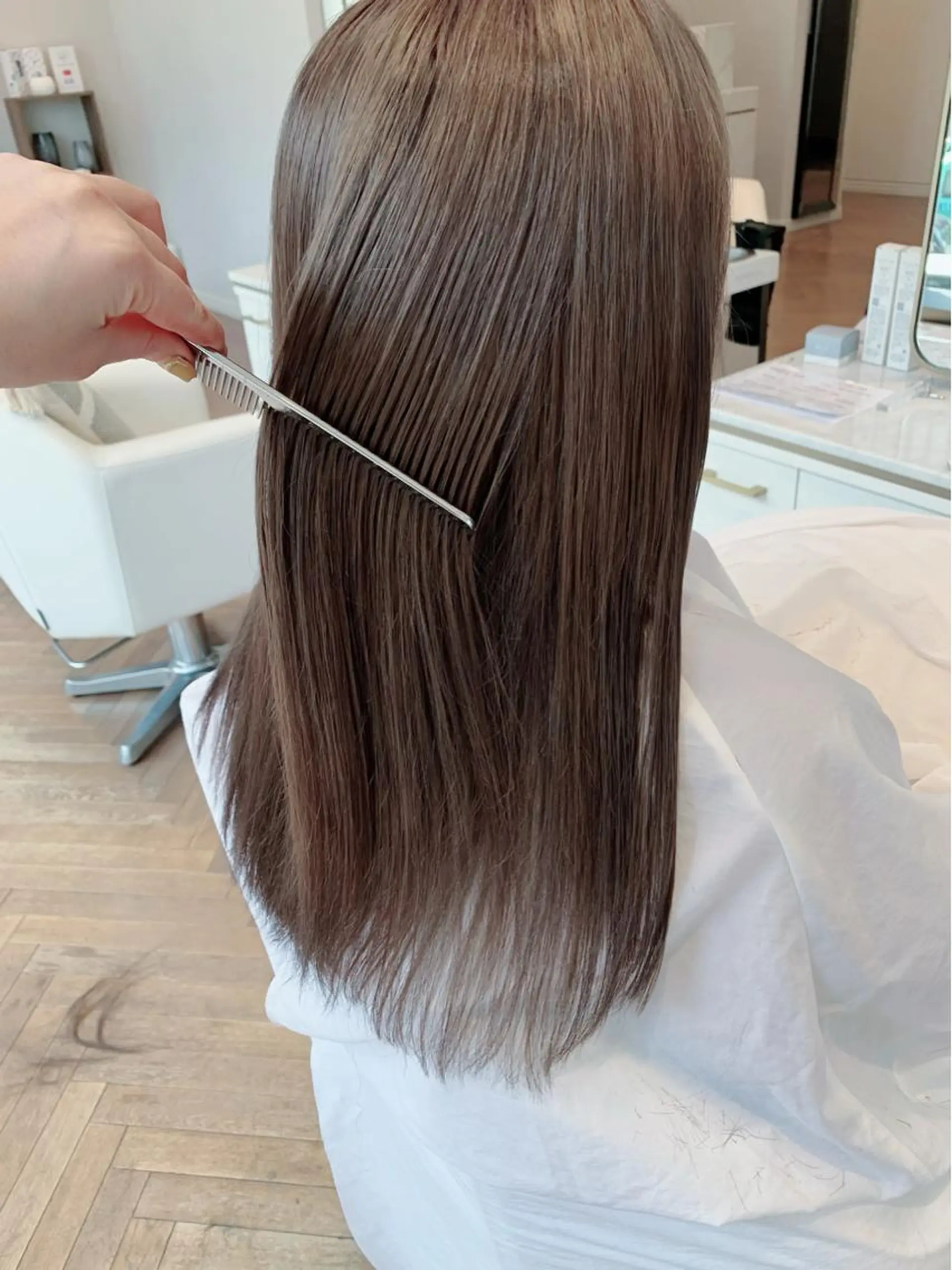 ロング カラー i.osaka所属・たつ/レイヤーカット 顔周り/髪質改善のヘアスタイル