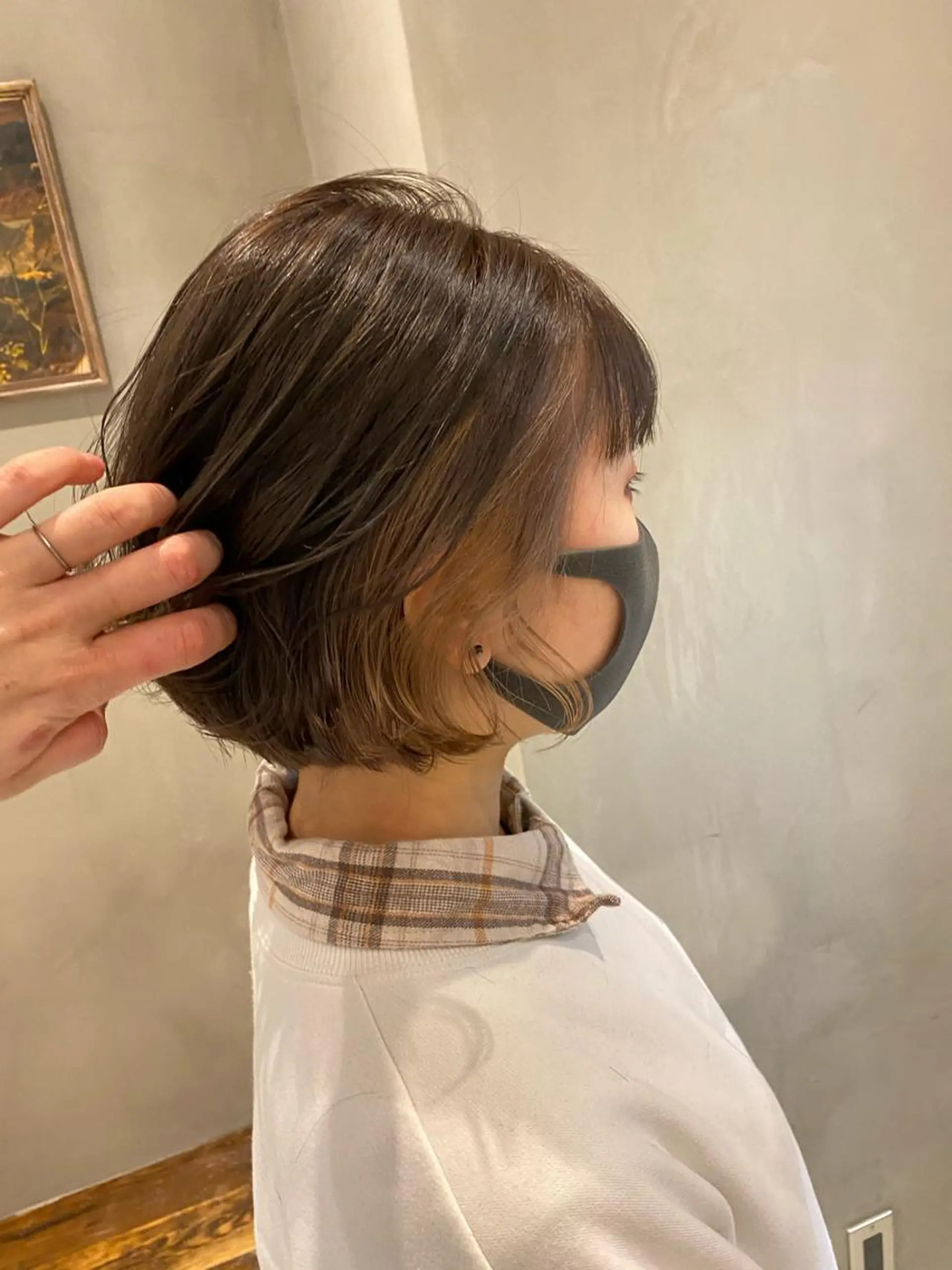 ショート カット ヘアカラー トリートメント 顔周りcut・ご相談 ＝新宿しずく🇰🇷のヘアスタイル