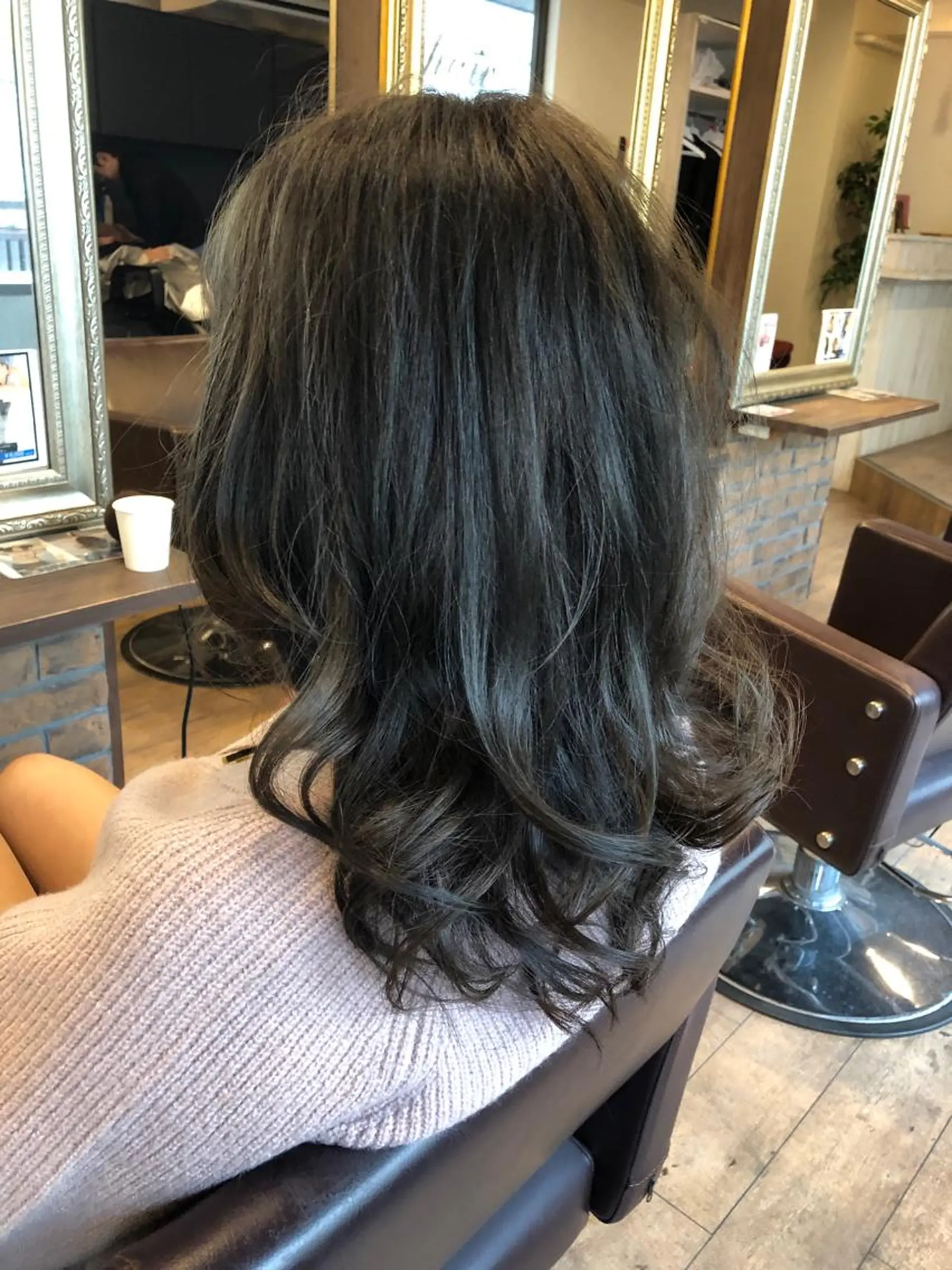 ミディアム カラー アディクシーカラー ブルーカラー カット ヘアカラー トリートメント JILBLAN京都 ショート/ハイライトのヘアスタイル