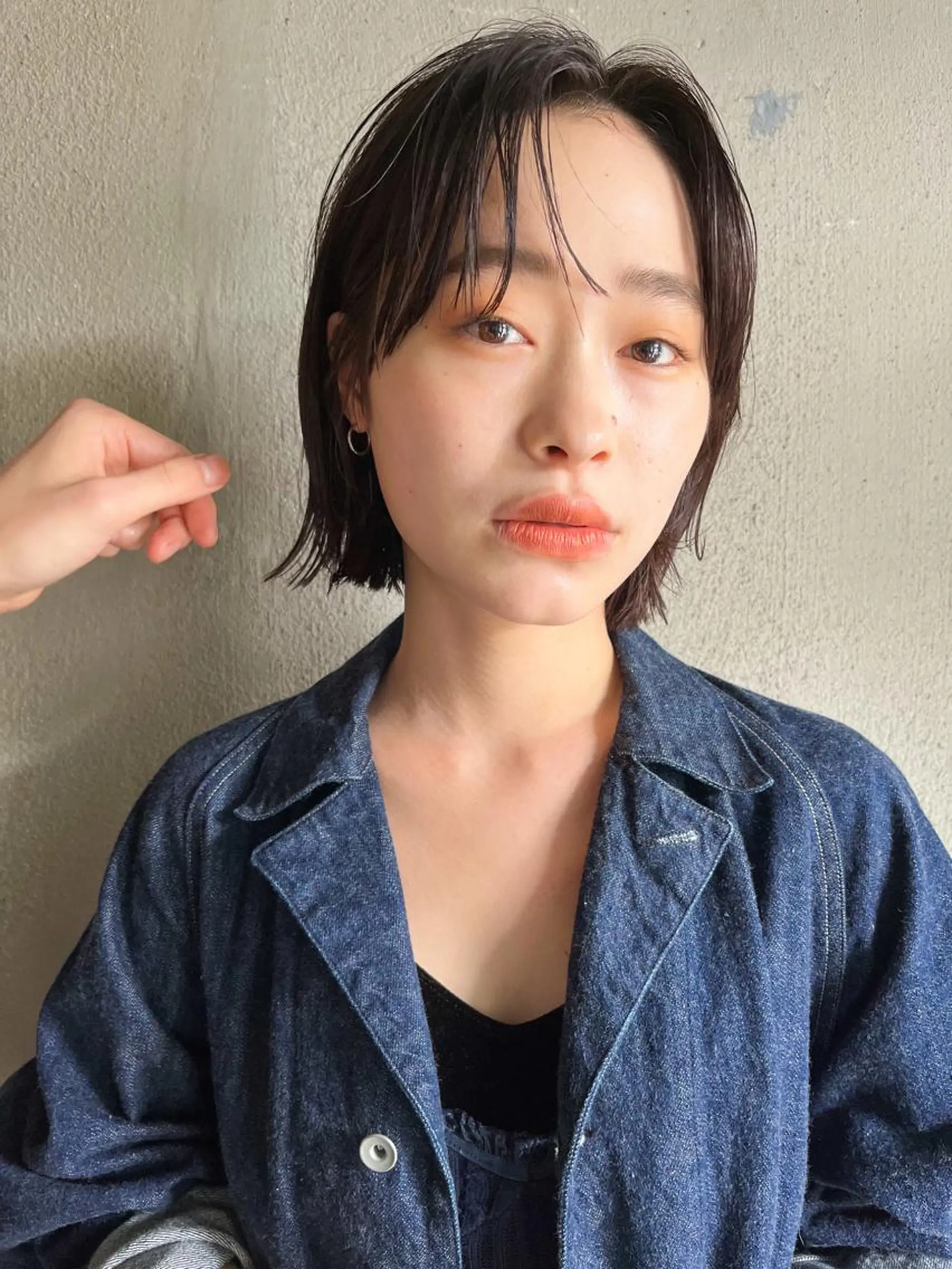 ショート カラー パーマ/レイヤー 岩山丈一郎のヘアスタイル