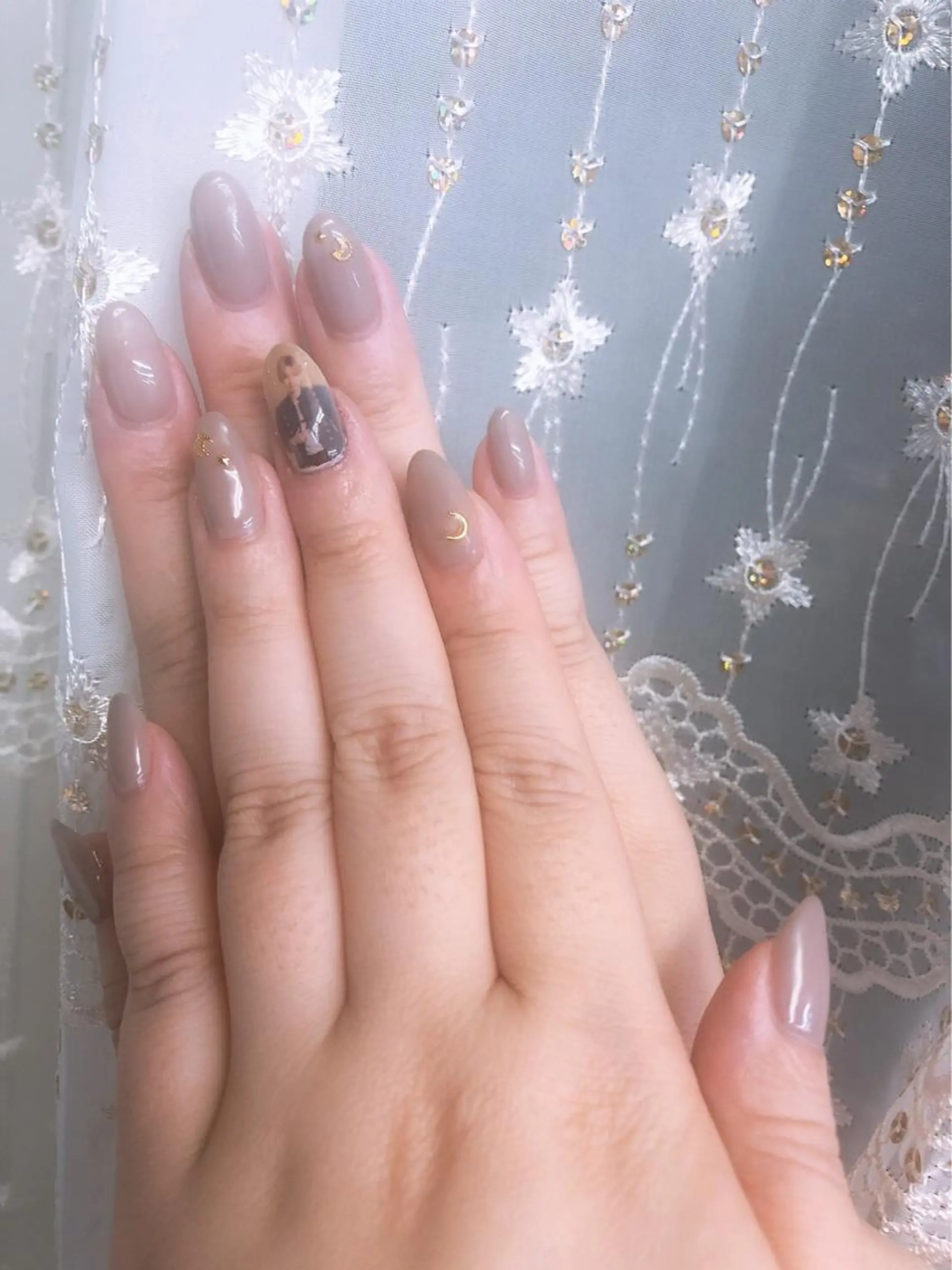 ネイル アートネイル ブルー ジェルネイル スカルプネイル 美容室 ソンリエのヘアスタイル