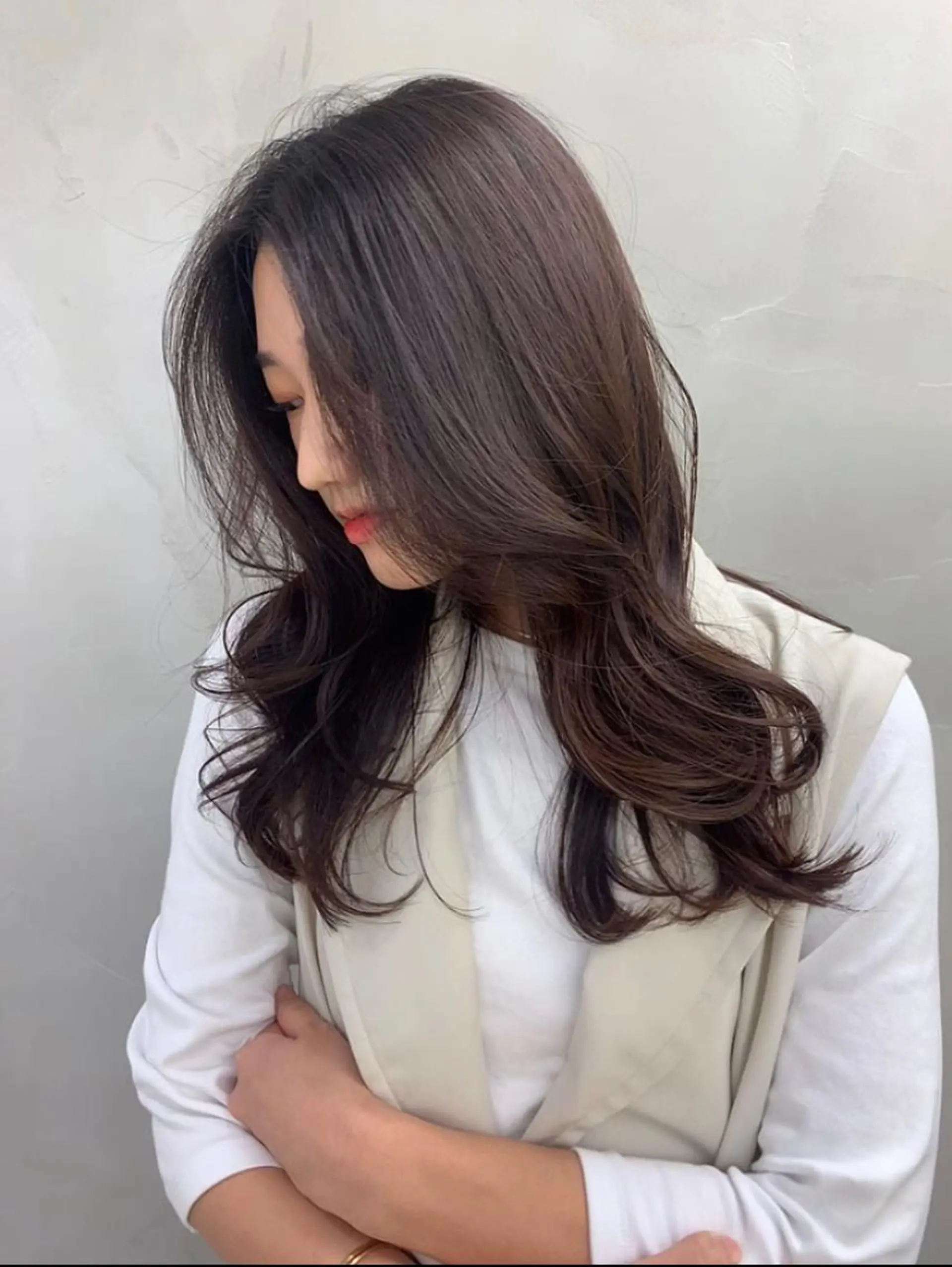 セミロング beautism clock所属・韓国風🇰🇷うる艶 レイヤー/海青🫧のヘアスタイル