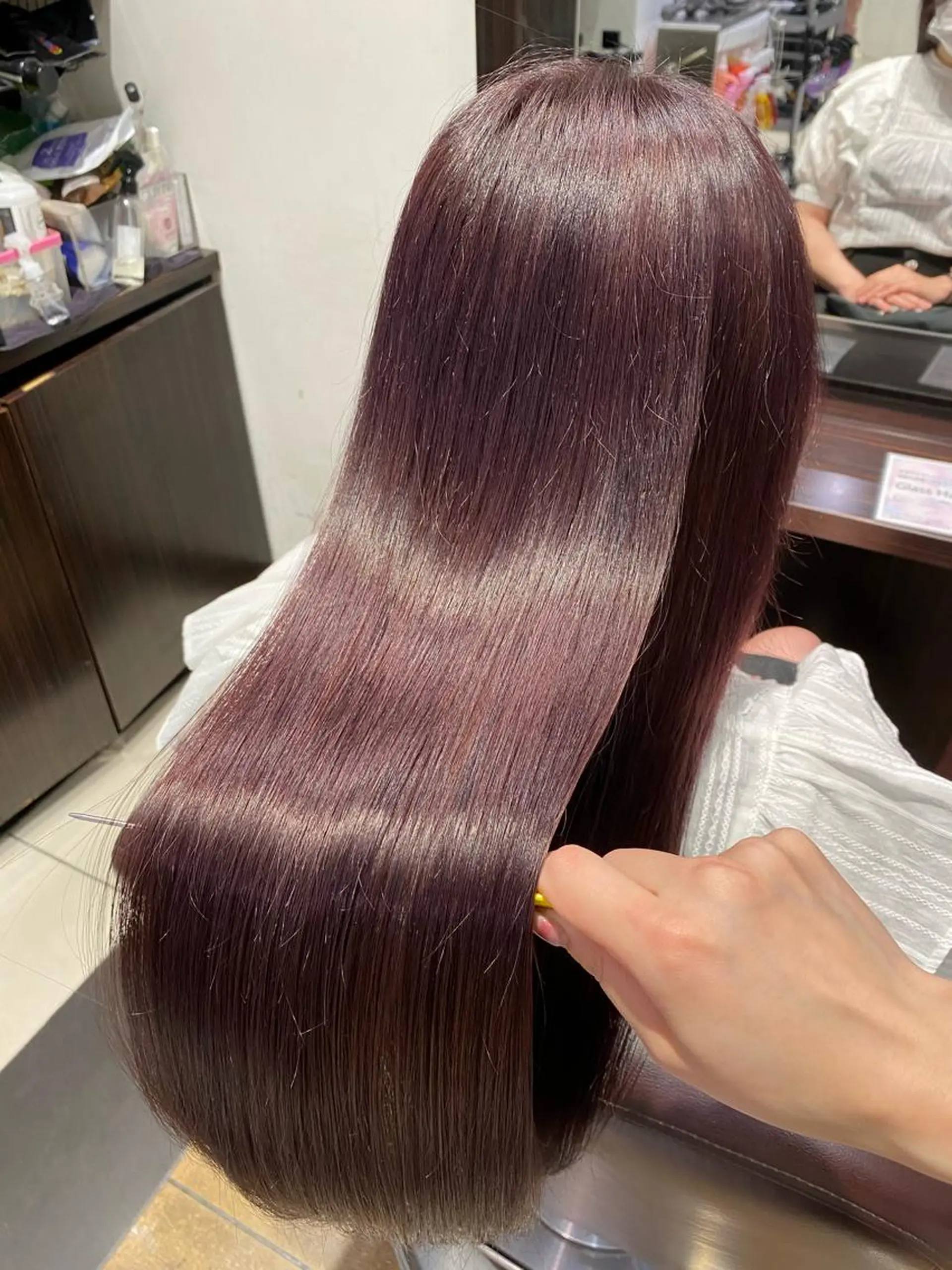 ロング カラー 髪質改善 トリートメント hina☺︎ 髪質改善/ストレートのヘアスタイル