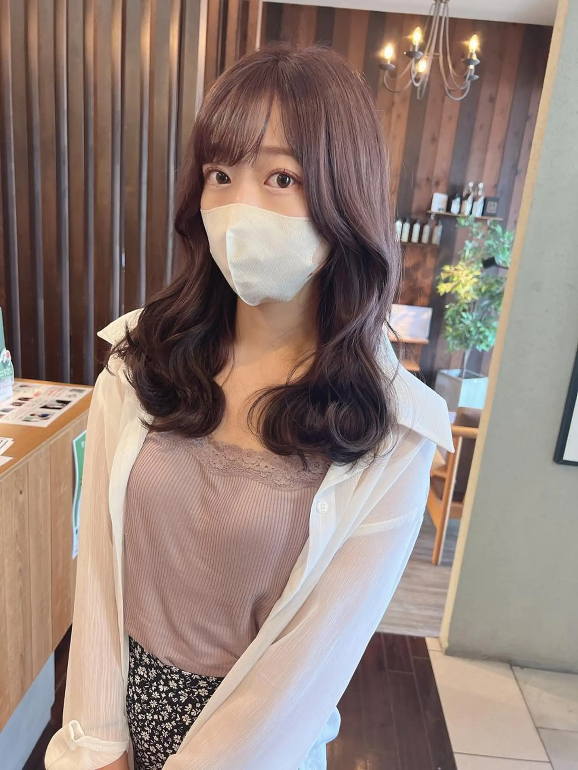 セミロング ピンクラベンダー 具志 正太のヘアスタイル