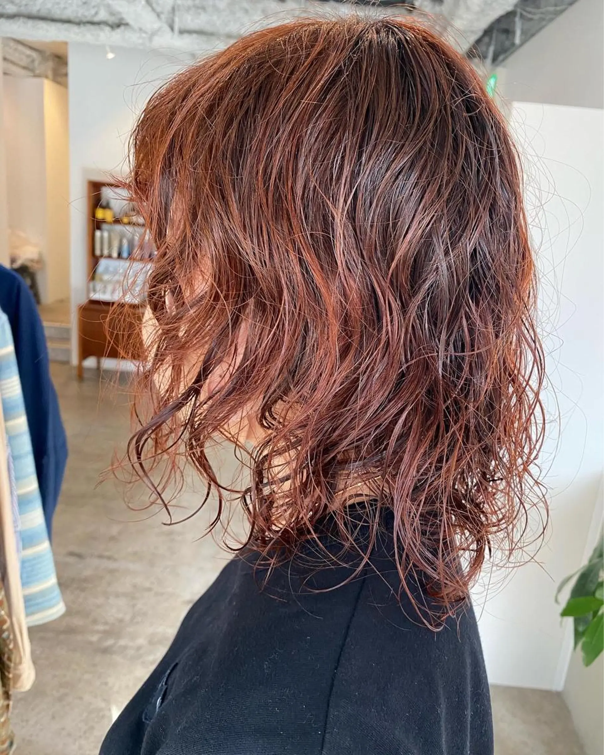 ミディアム カラー パーマ カット パーマ トリートメント Hayashi Shioriのヘアスタイル