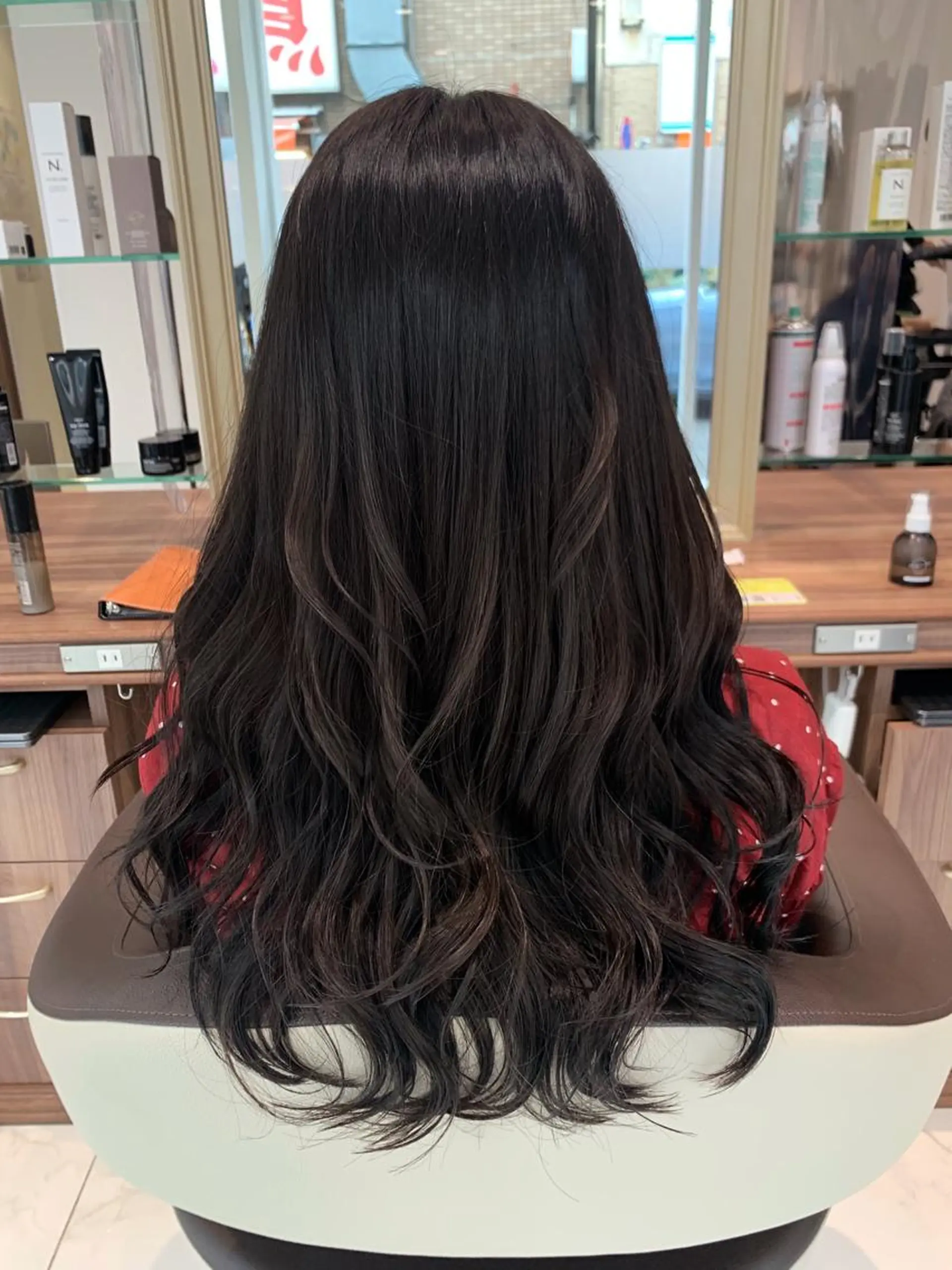 セミロング セミロングパーマ パーマ 竹下 勝也のヘアスタイル