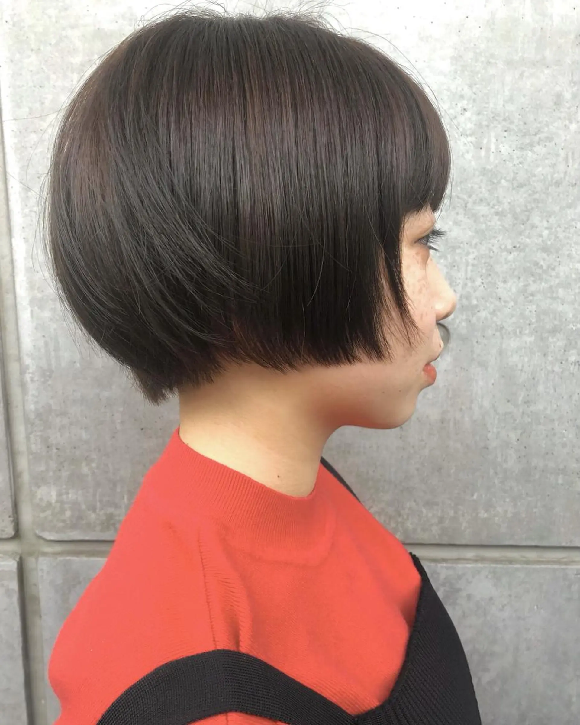 ショート ヘアカラー トリートメント ボブ／レイヤー／艶 🦕risa  森下のヘアスタイル