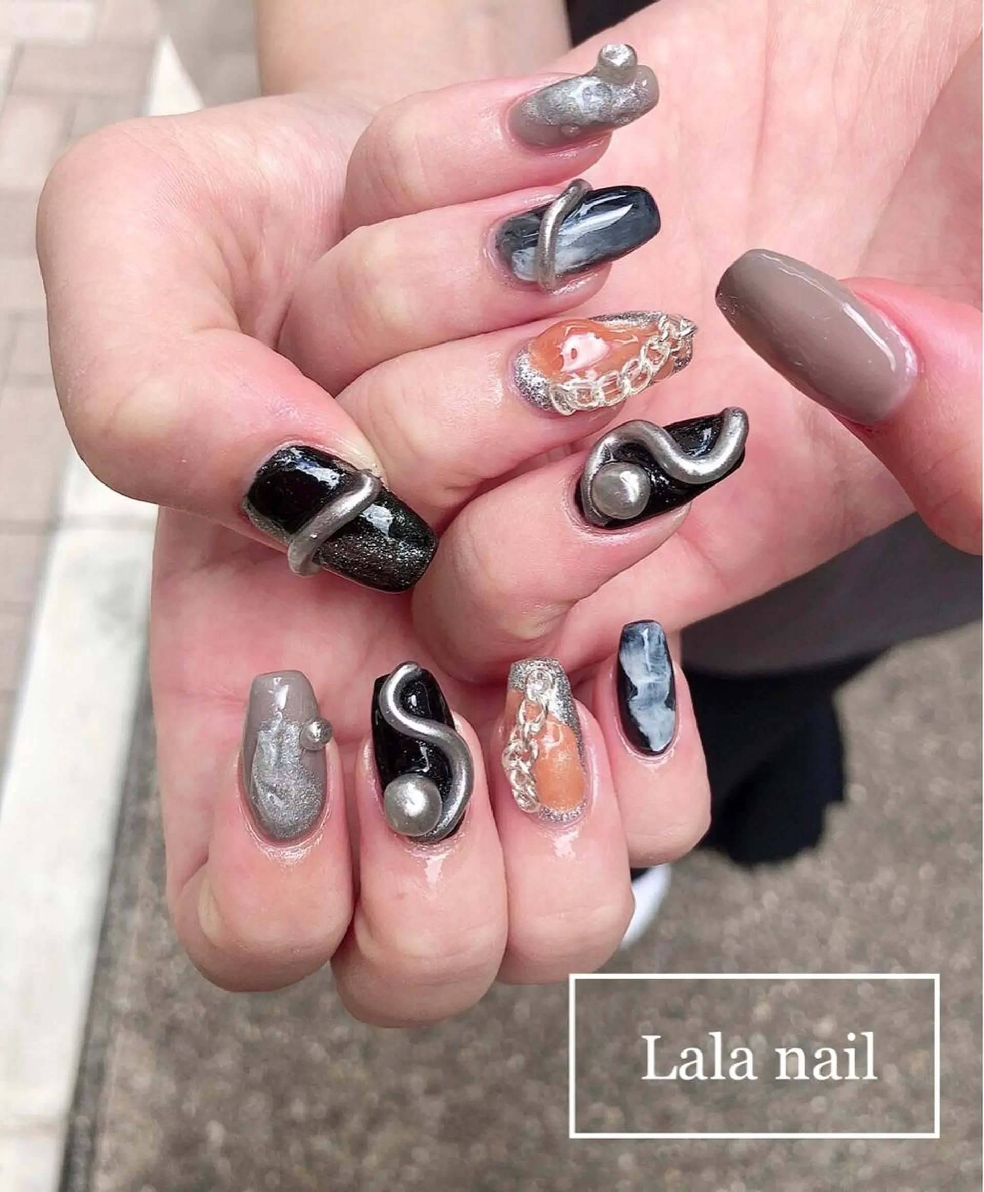 ネイル ニュアンスネイル ぷっくりネイル Lala nailのネイルデザイン