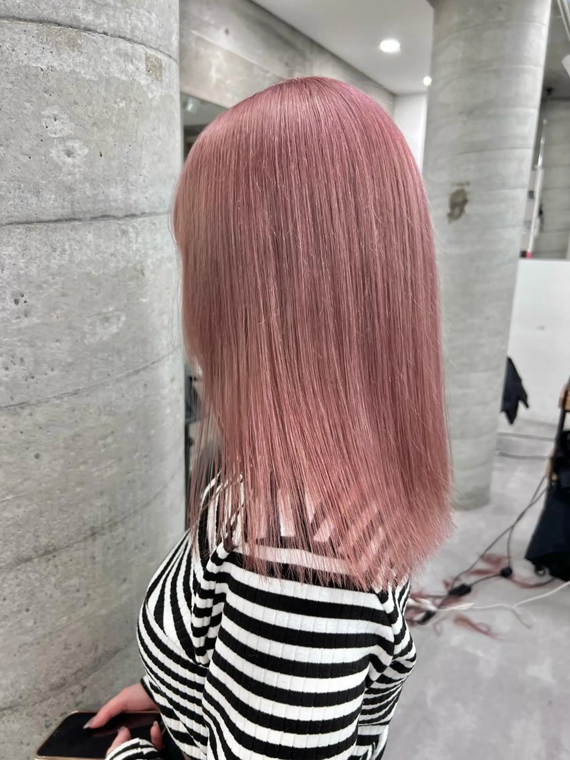 ミディアム ヘアカラー トリートメント welring hair salon所属・azusa/心斎橋/ ハイトーンカラーのヘアスタイル