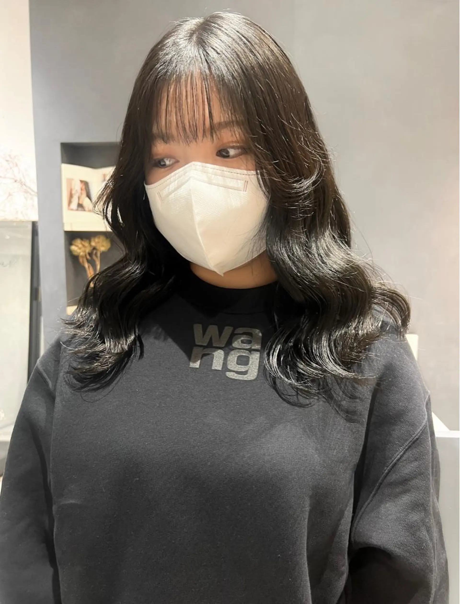 セミロング 韓国風ヘア AI TOKYO　S所属・mizuki 【韓国レイヤー】のヘアスタイル