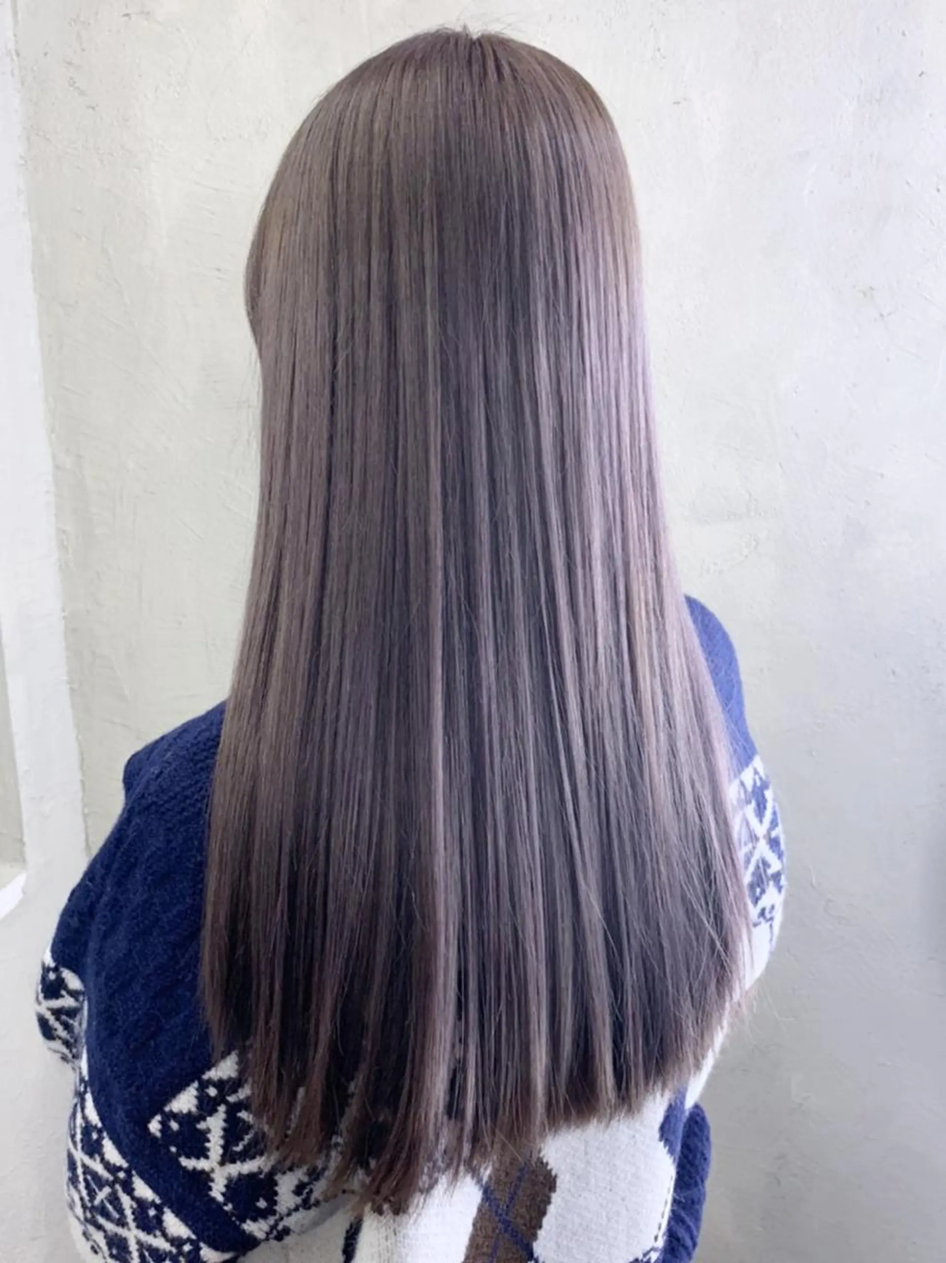 セミロング カラー パーマ ヘアアレンジ ディープラベンダー ラベンダーカラー ITbyALBUM 浦和店のヘアスタイル