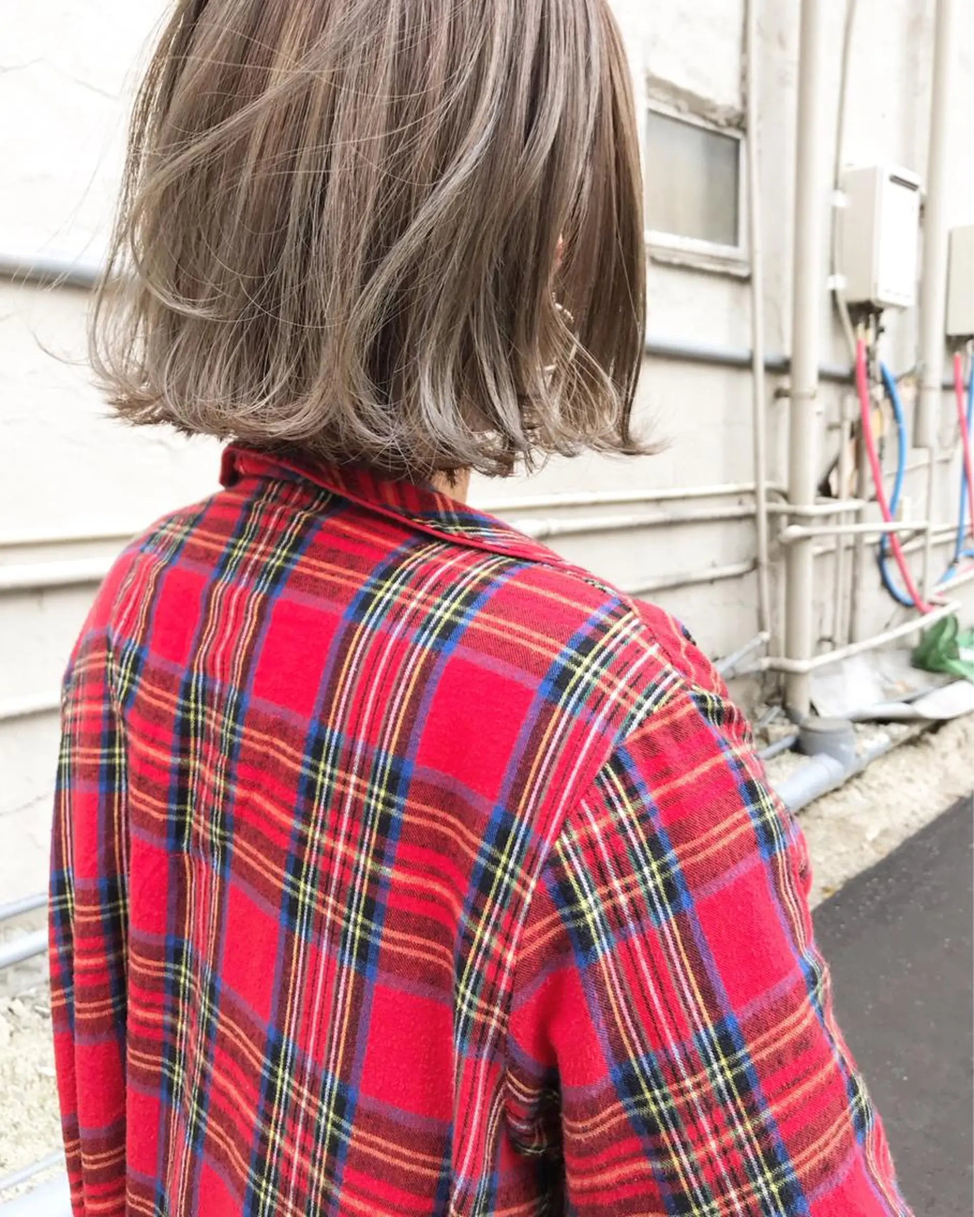 ショート ハイライト カット 縮毛矯正 トリートメント Musiiik hairのヘアスタイル