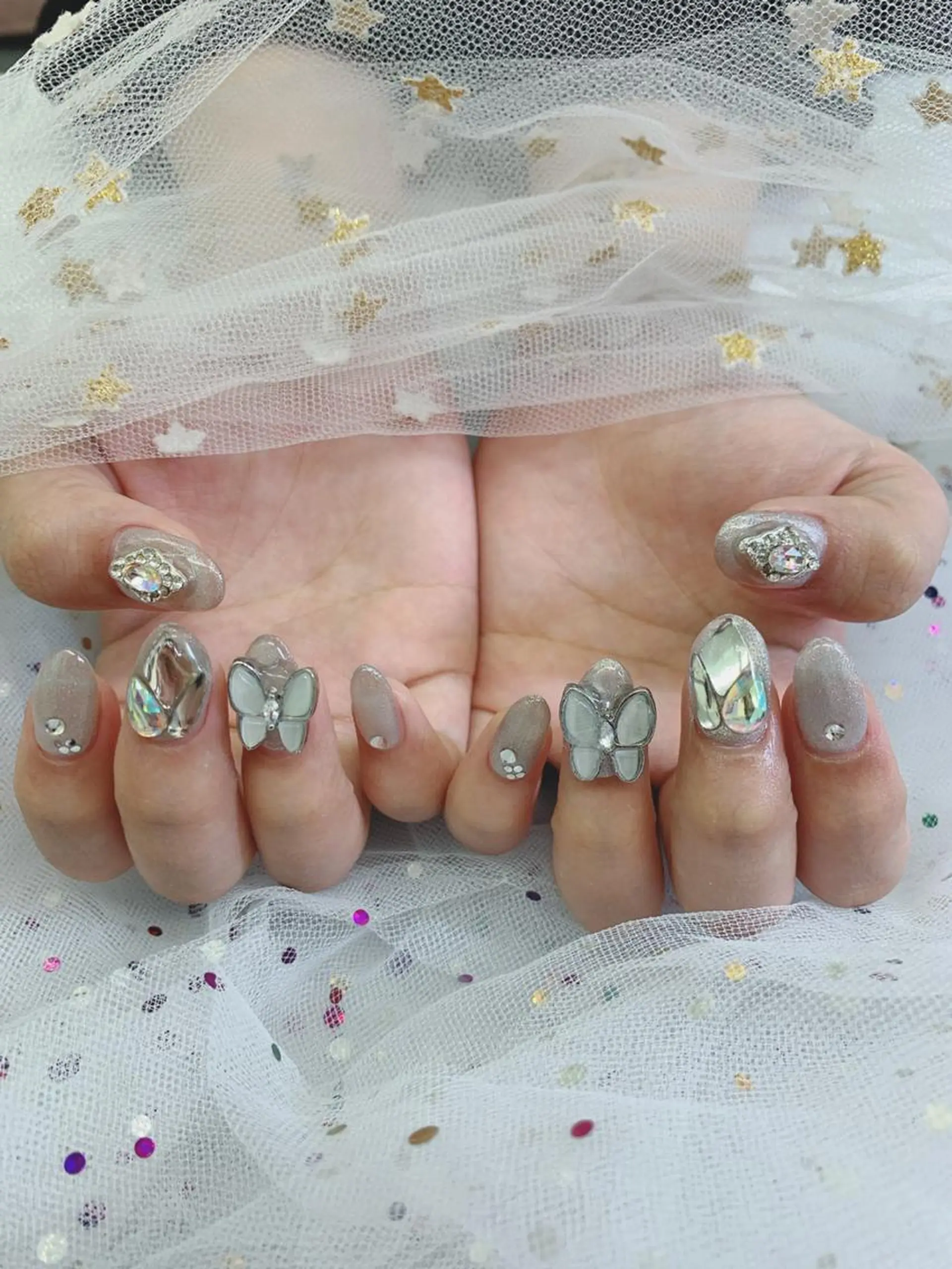 ネイル 🦋ネイルサロン ブラン🌈ゆりのネイルデザイン