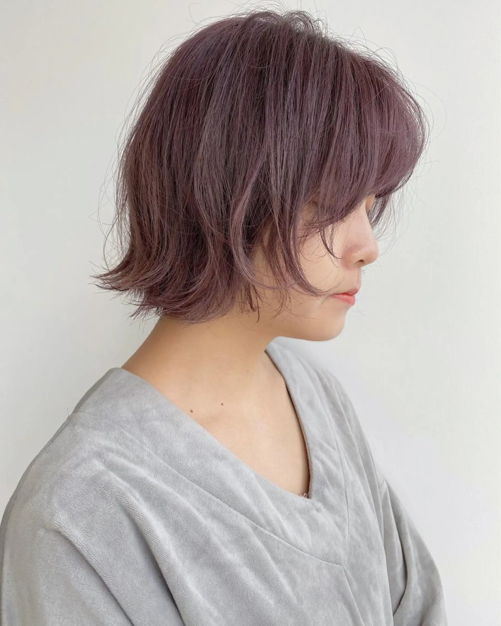 ショート パープルカラー ୨୧柔らかいカラー nozomi ୨୧のヘアスタイル