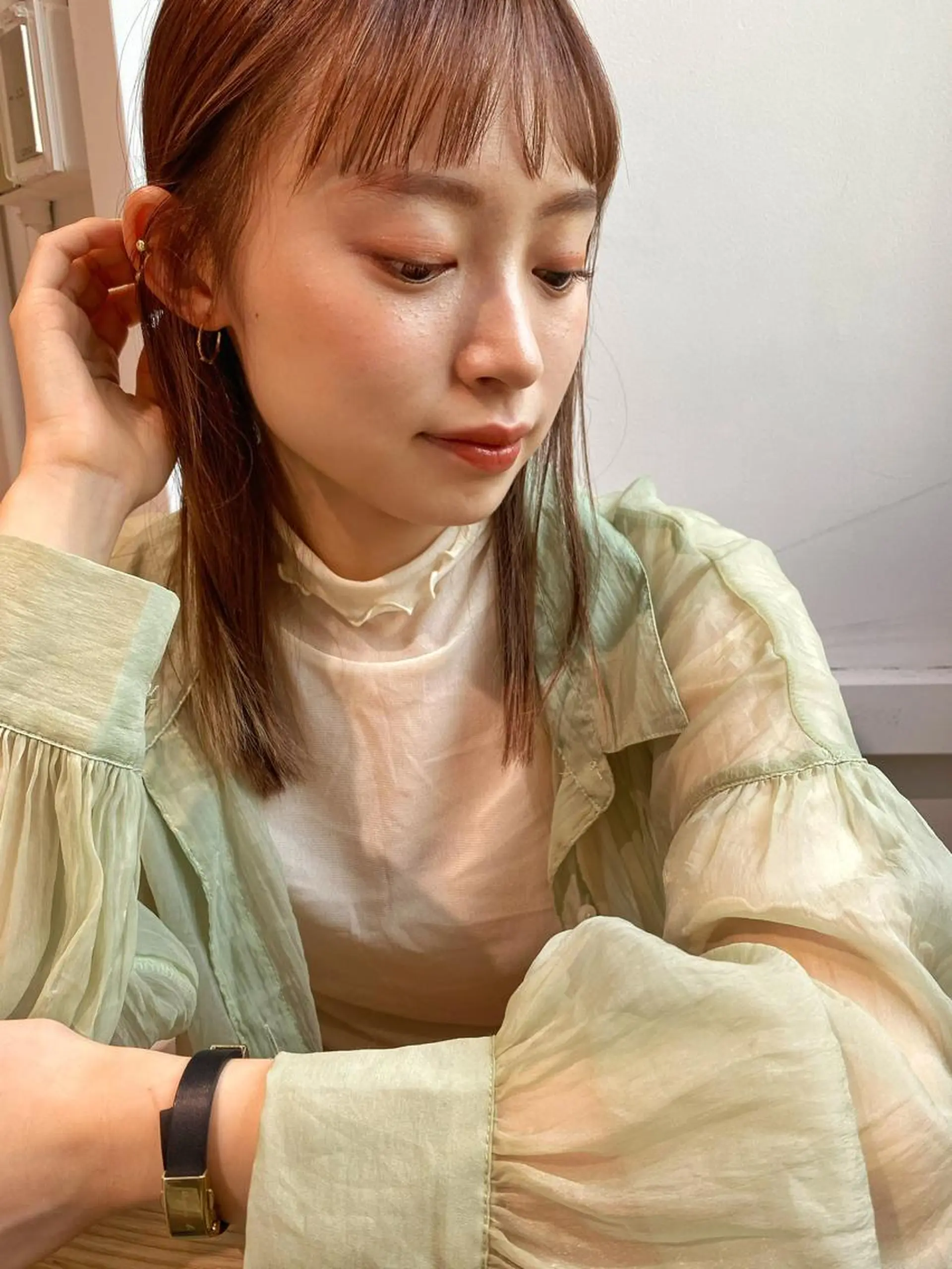 ミディアム カラー ベージュカラー ピンクカラー ピンクベージュ カット ヘアカラー トリートメント GO TODAY SHAiRE SALON Arc店所属・🉐メンズヘア特化 men's/ケンイチのヘアスタイル