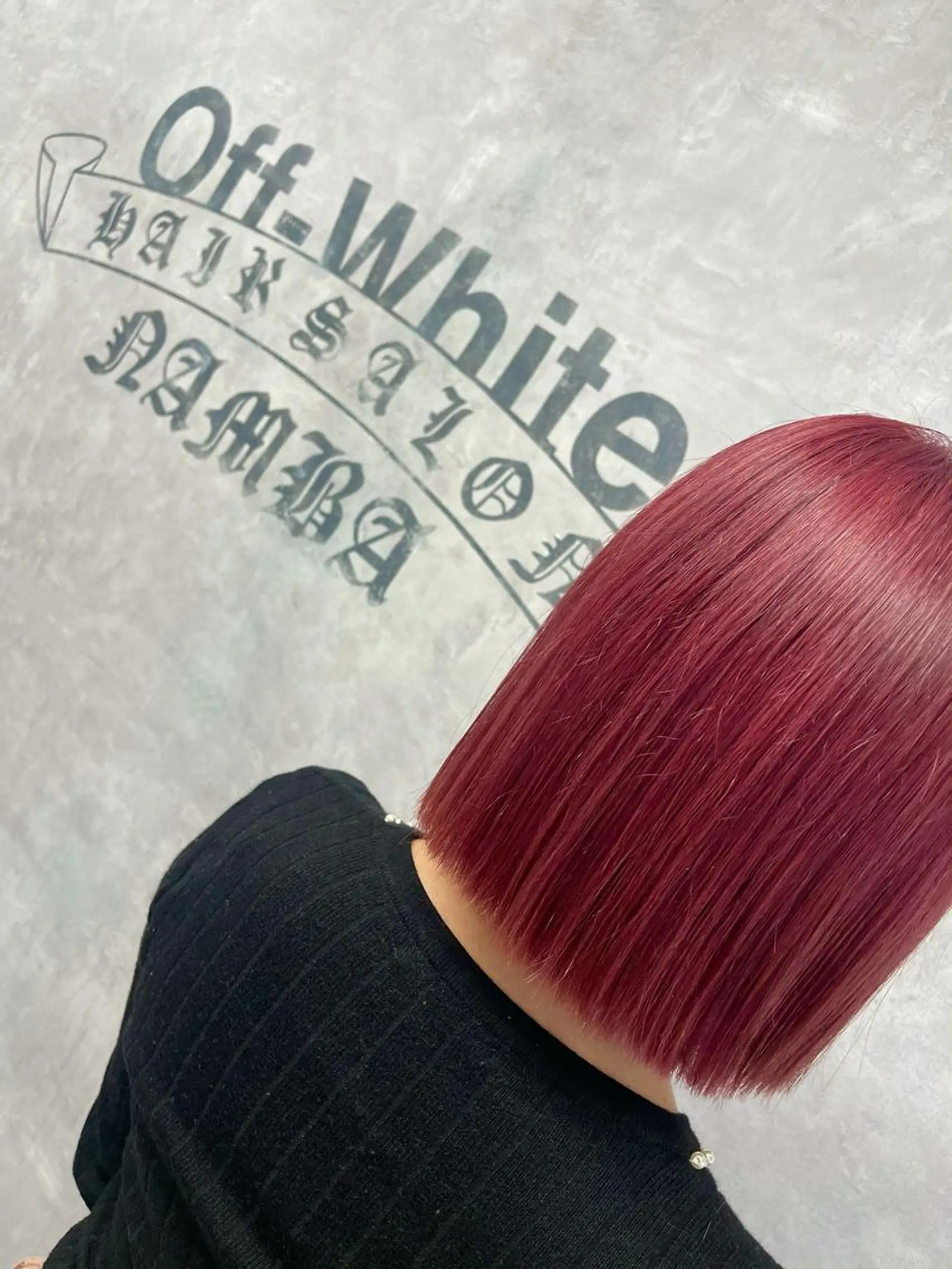 ミディアム カラー ブリーチ ケアブリーチ 韓国風カラー レッドカラー 韓国風ヘア カット ヘアカラー トリートメント オフホワイトアンドなんば所属・福西 洋斗のヘアスタイル