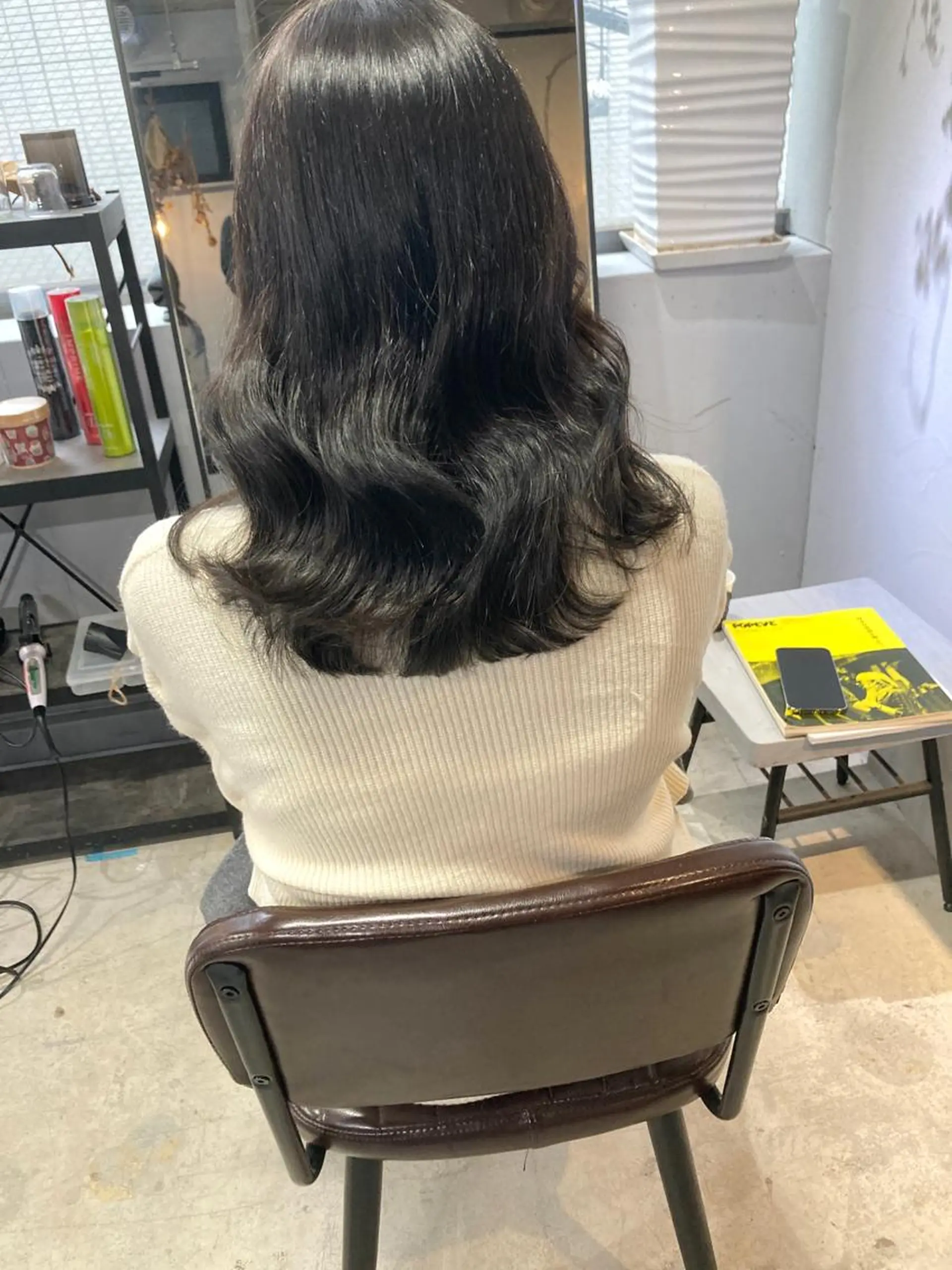 ミディアム カット ヘアカラー トリートメント 新井 広樹のヘアスタイル